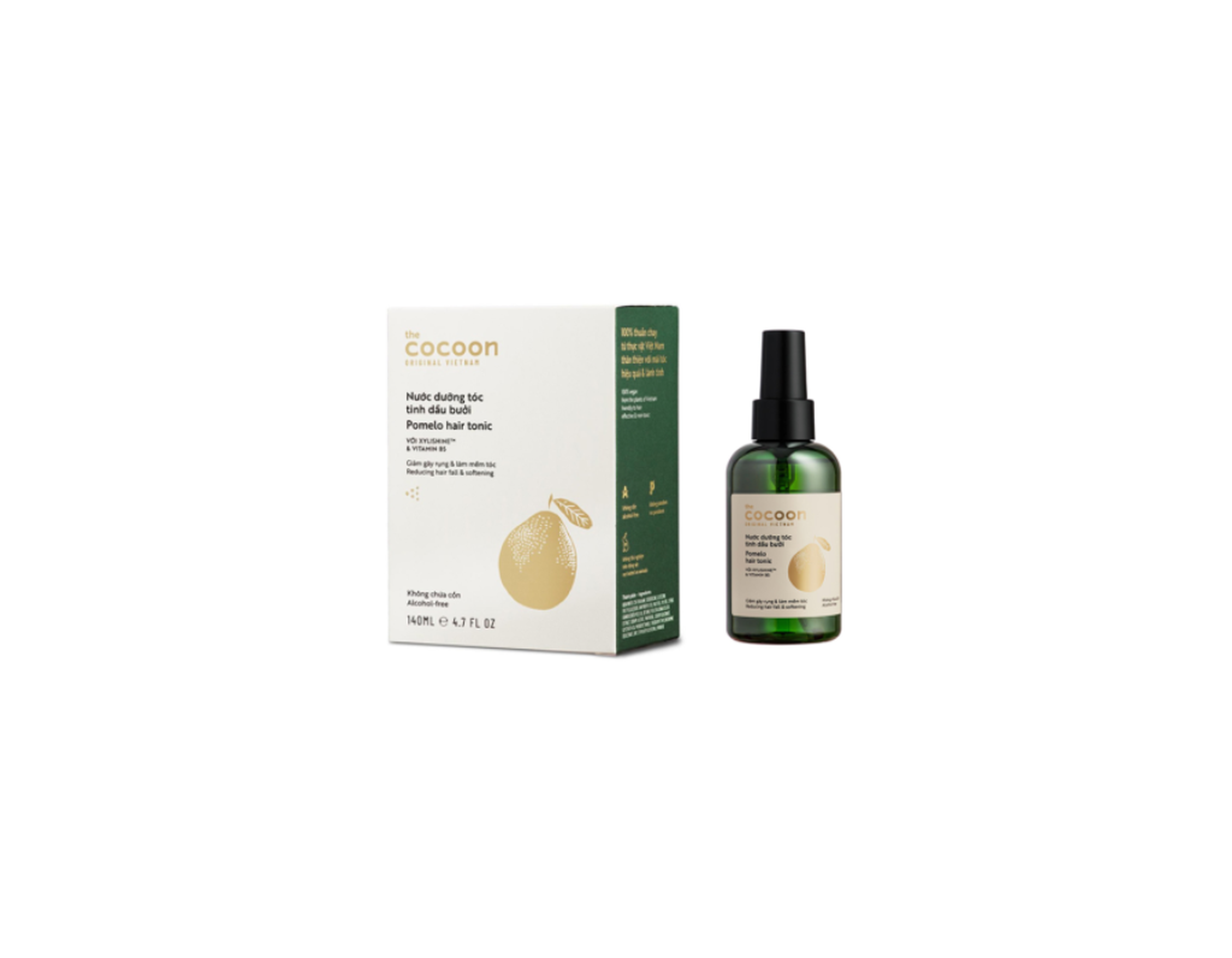 Nước dưỡng tóc tinh dầu bưởi Cocoon nuôi dưỡng mái tóc bóng mượt (chai 140ml)