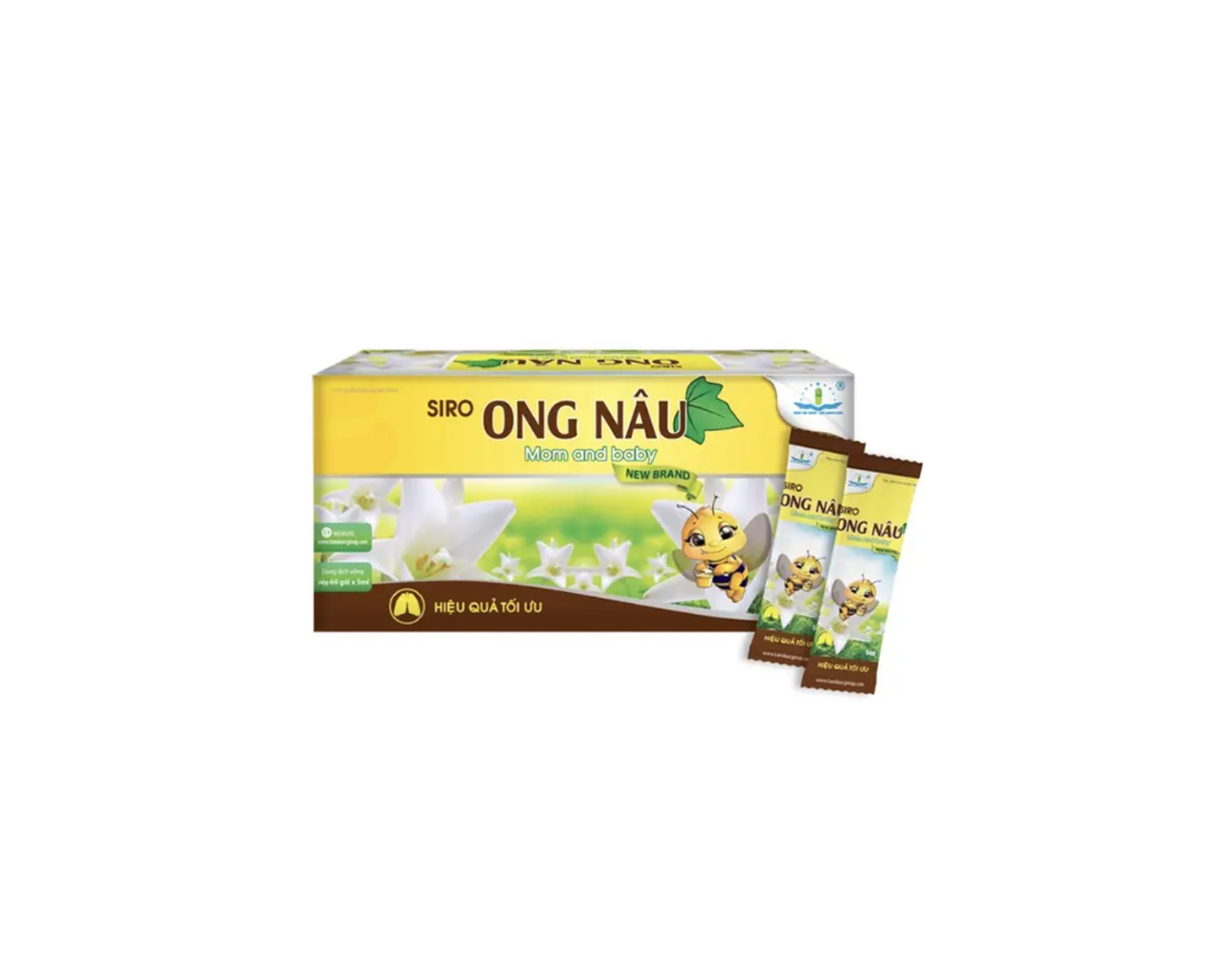 Siro Ong Nâu Mom And Baby Zero hỗ trợ bổ phế, giảm ho, loãng đờm hộp 30 gói x 5ml