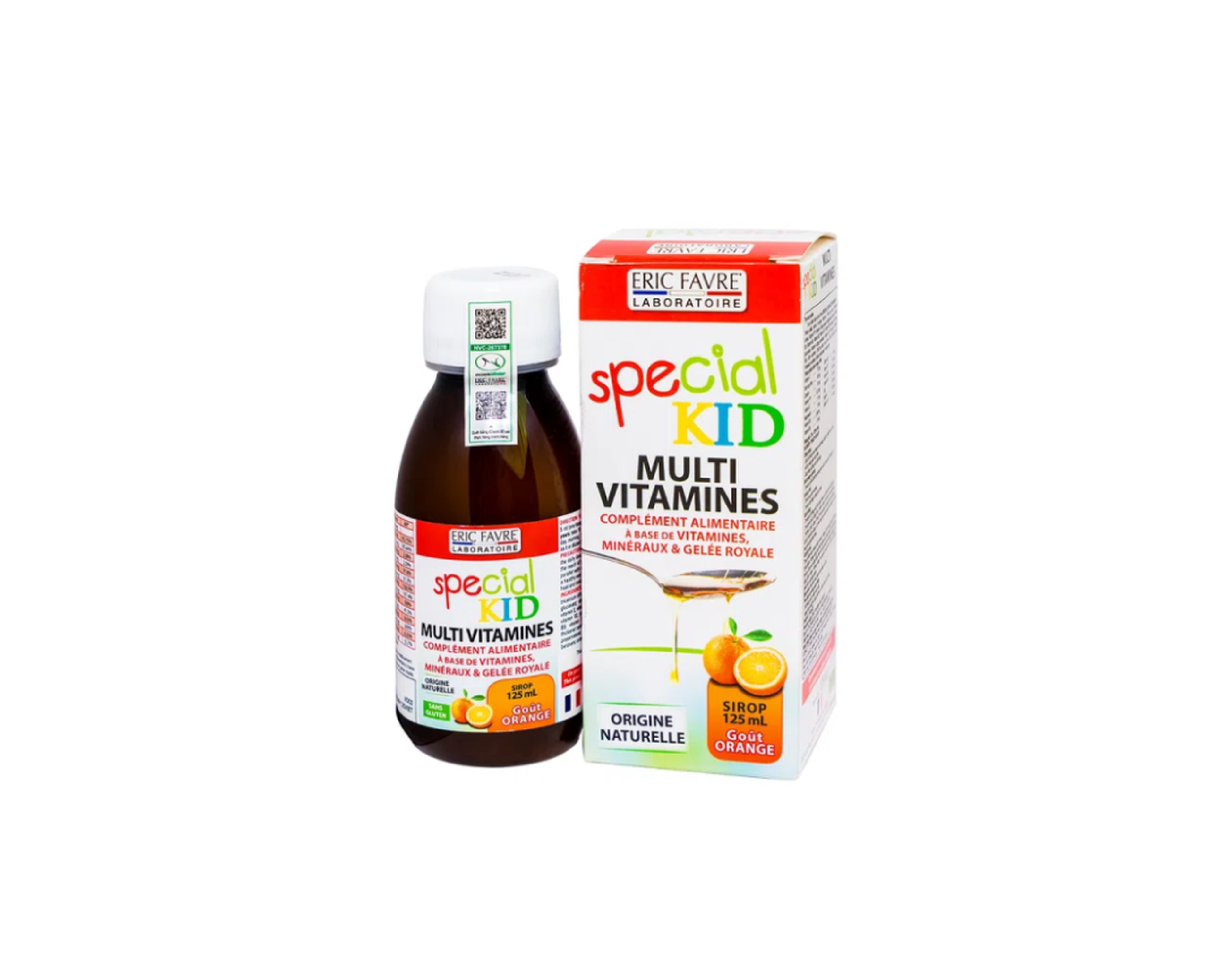 Siro Special Kid Multivitamines Eric Favre Wellness vị cam hỗ trợ bổ sung vitamin và khoáng chất (Chai 125ml)