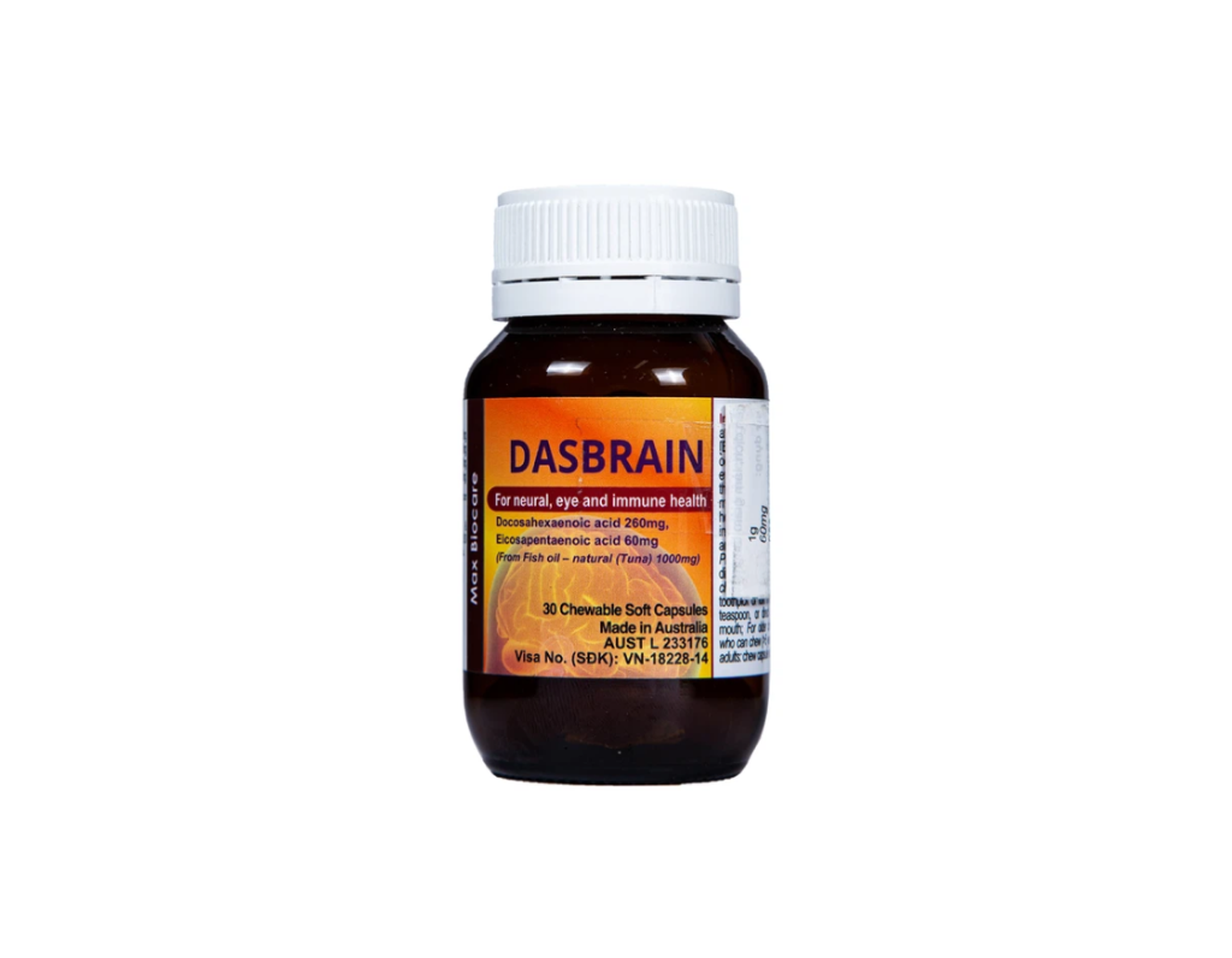 Thuốc Dasbrain bổ não, tăng cường miễn dịch (lọ 30 viên)
