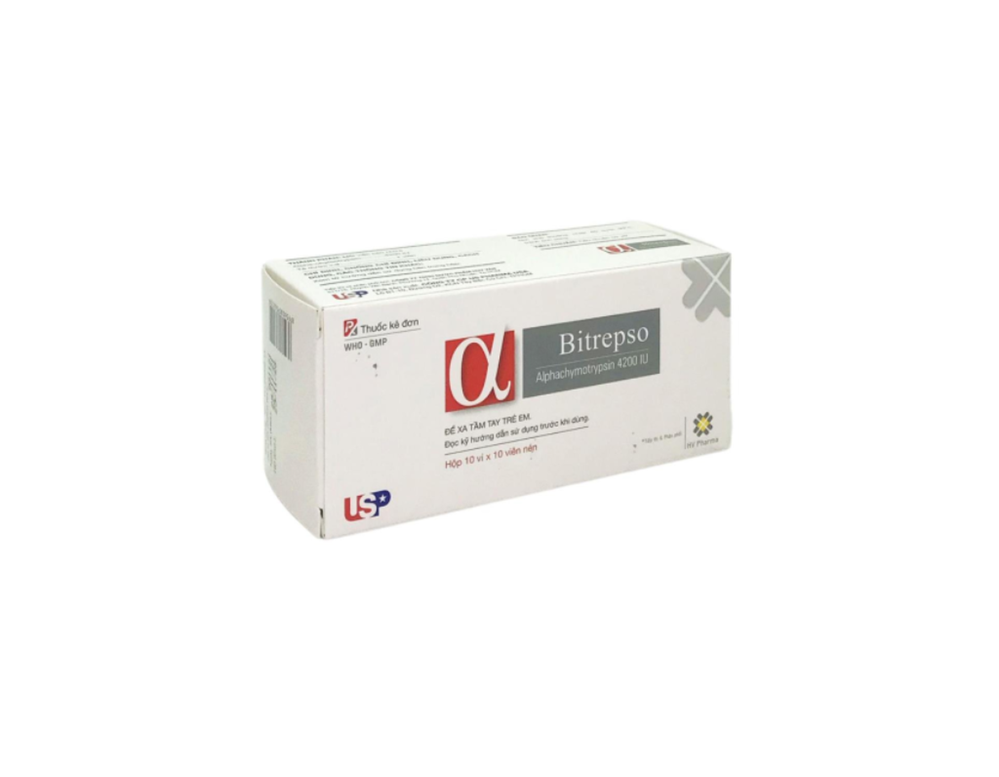 Thuốc Bitrepso 4200IU giảm viêm, giảm phù nề (hộp 10 vỉ x 10 viên)