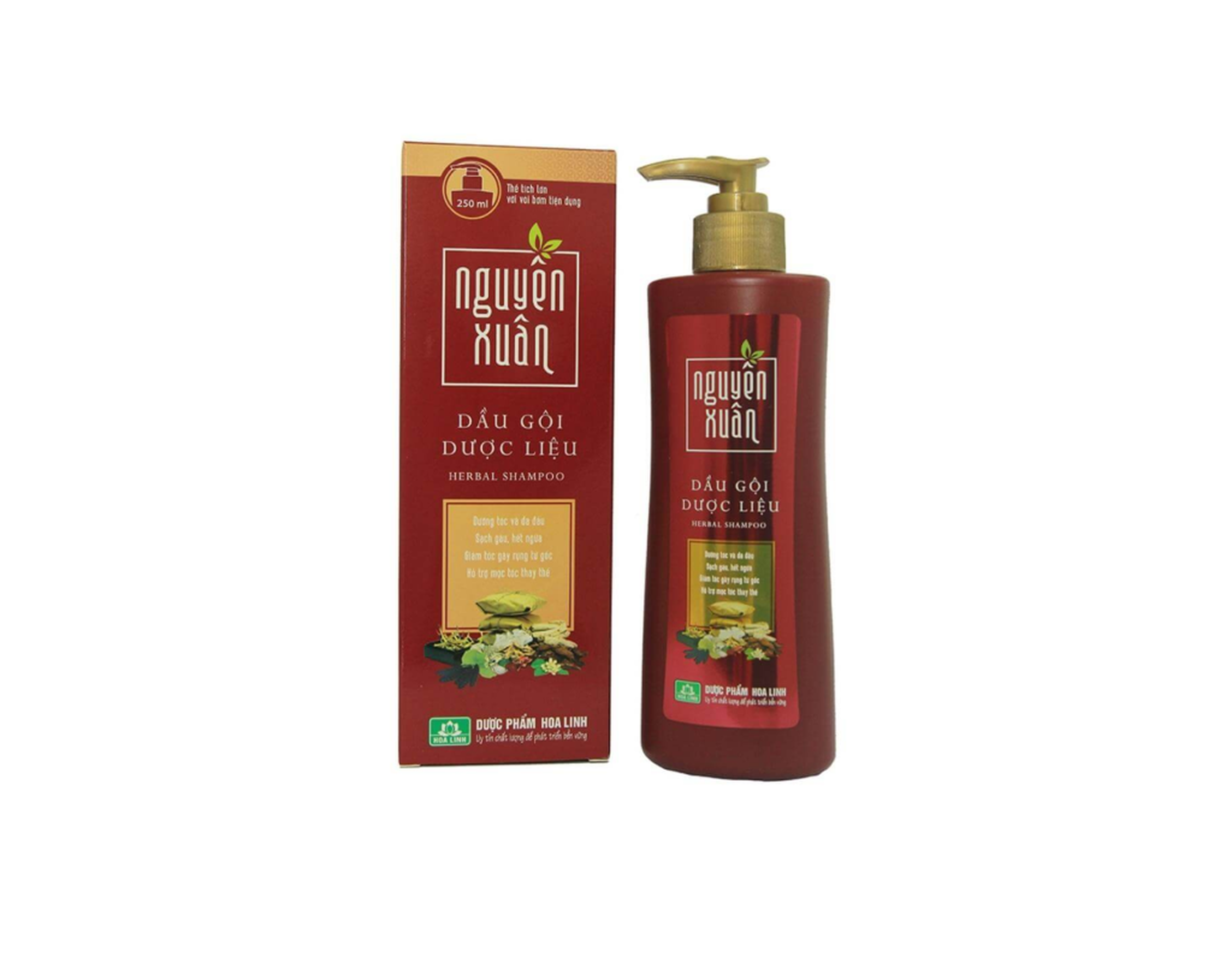  Dầu gội Nguyên Xuân đỏ nuôi dưỡng da đầu, giúp tóc chắc khỏe (Hộp 1 chai 250ml)
