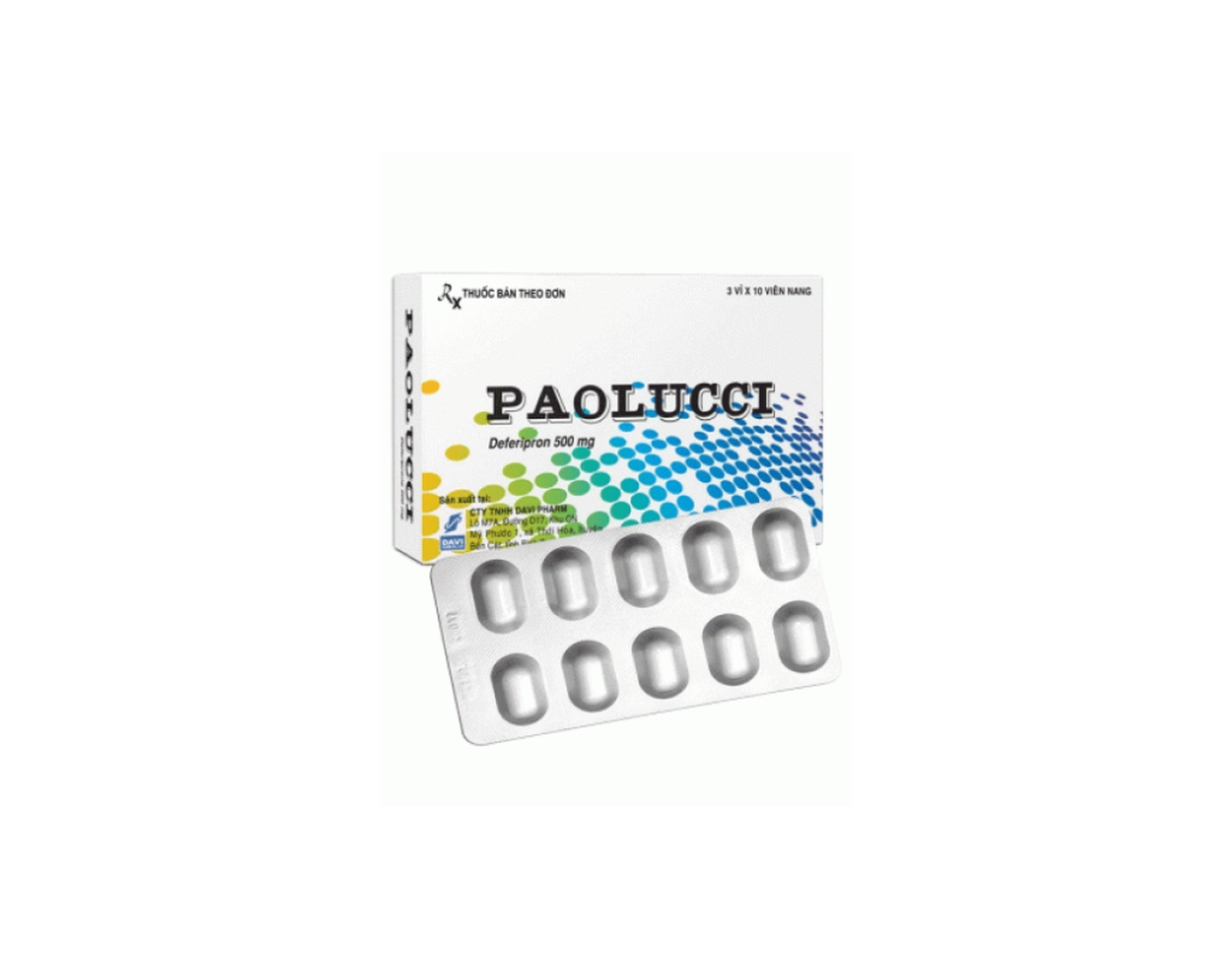 Thuốc Paolucci DaViPharm điều trị dư thừa sắt trong cơ thể (Hộp 3 vỉ x 10 viên)