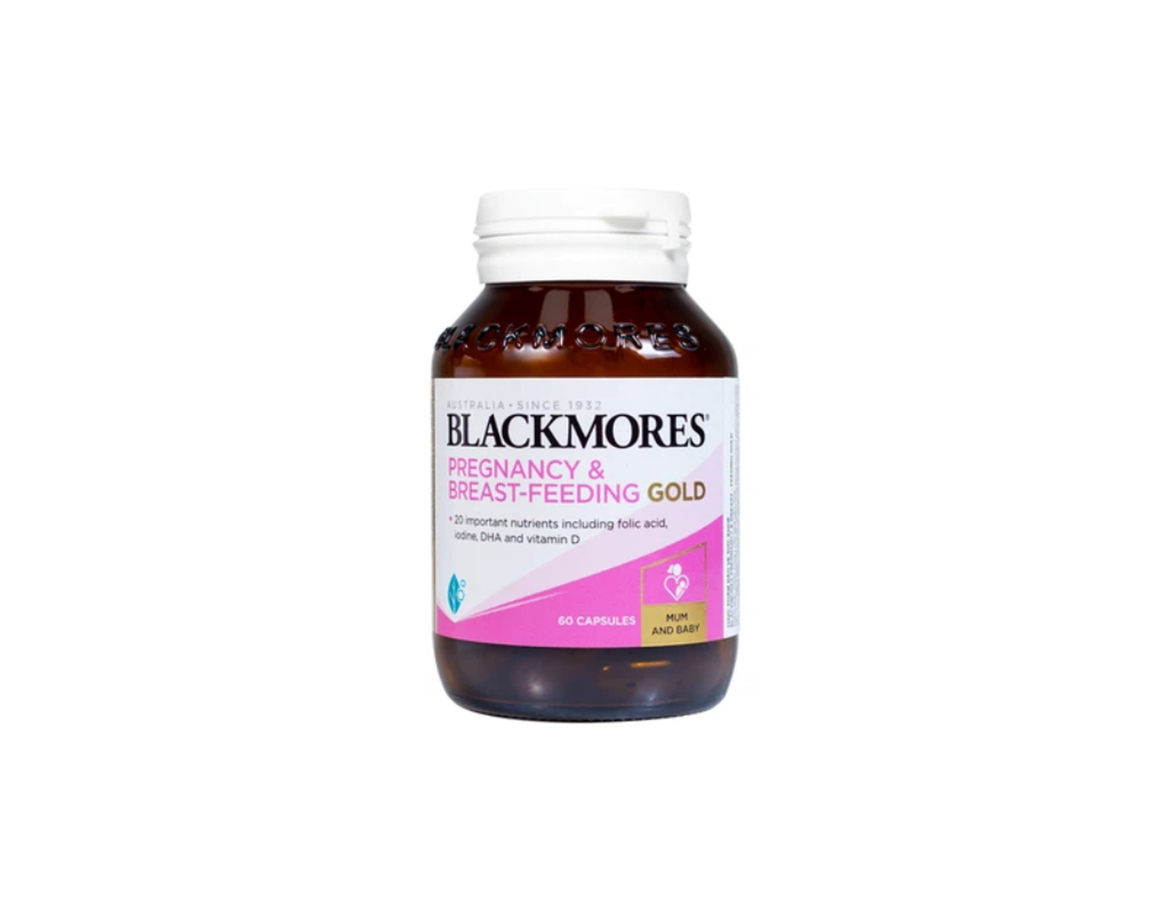 Viên uống Blackmores Pregnancy & Breast - Feeding Gold cung cấp vitamin và khoáng chất (60 viên)