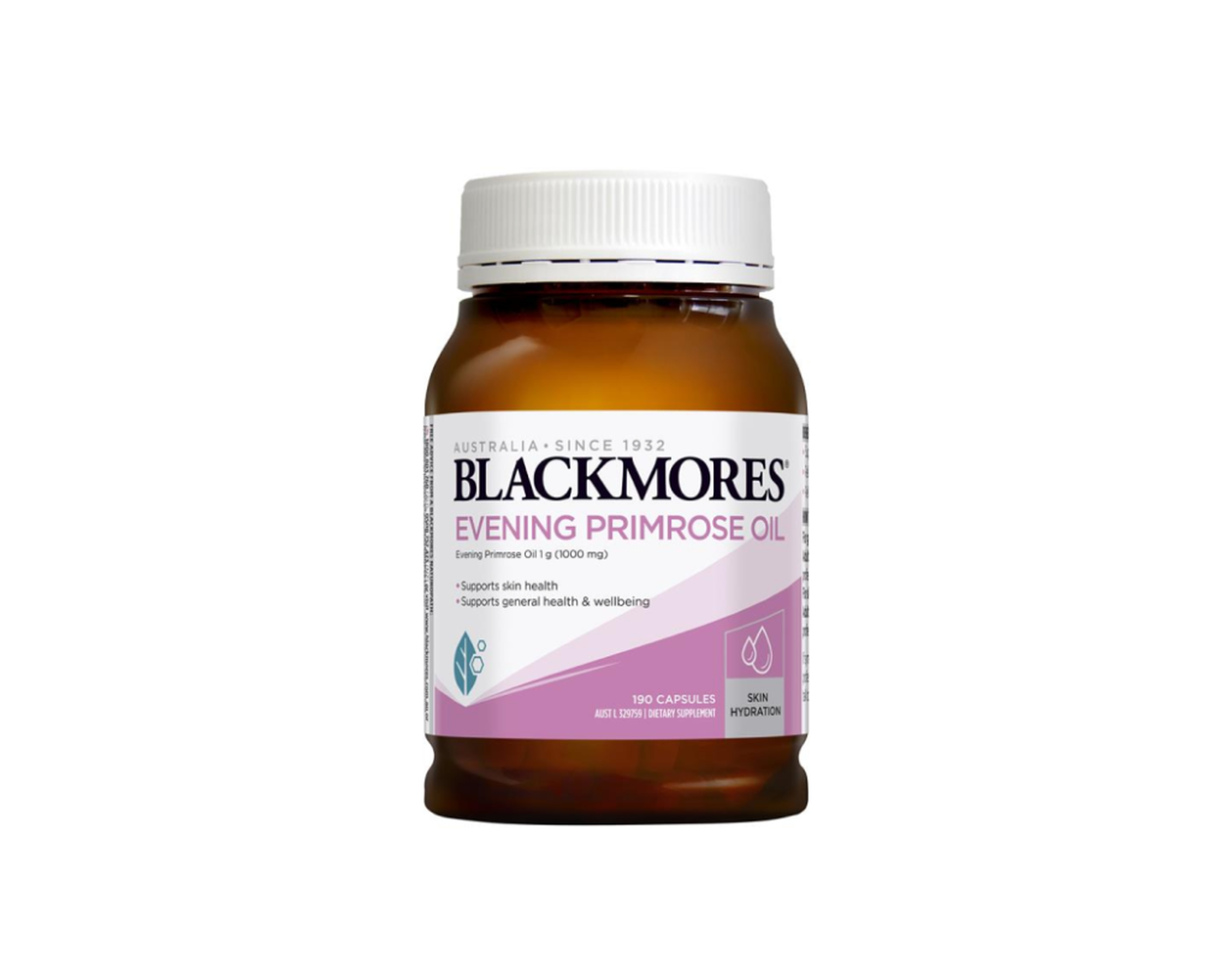 Viên uống Blackmores Evening Primrose Oil hỗ trợ làn da khỏe mạnh, dưỡng ẩm da (Lọ 190 viên)