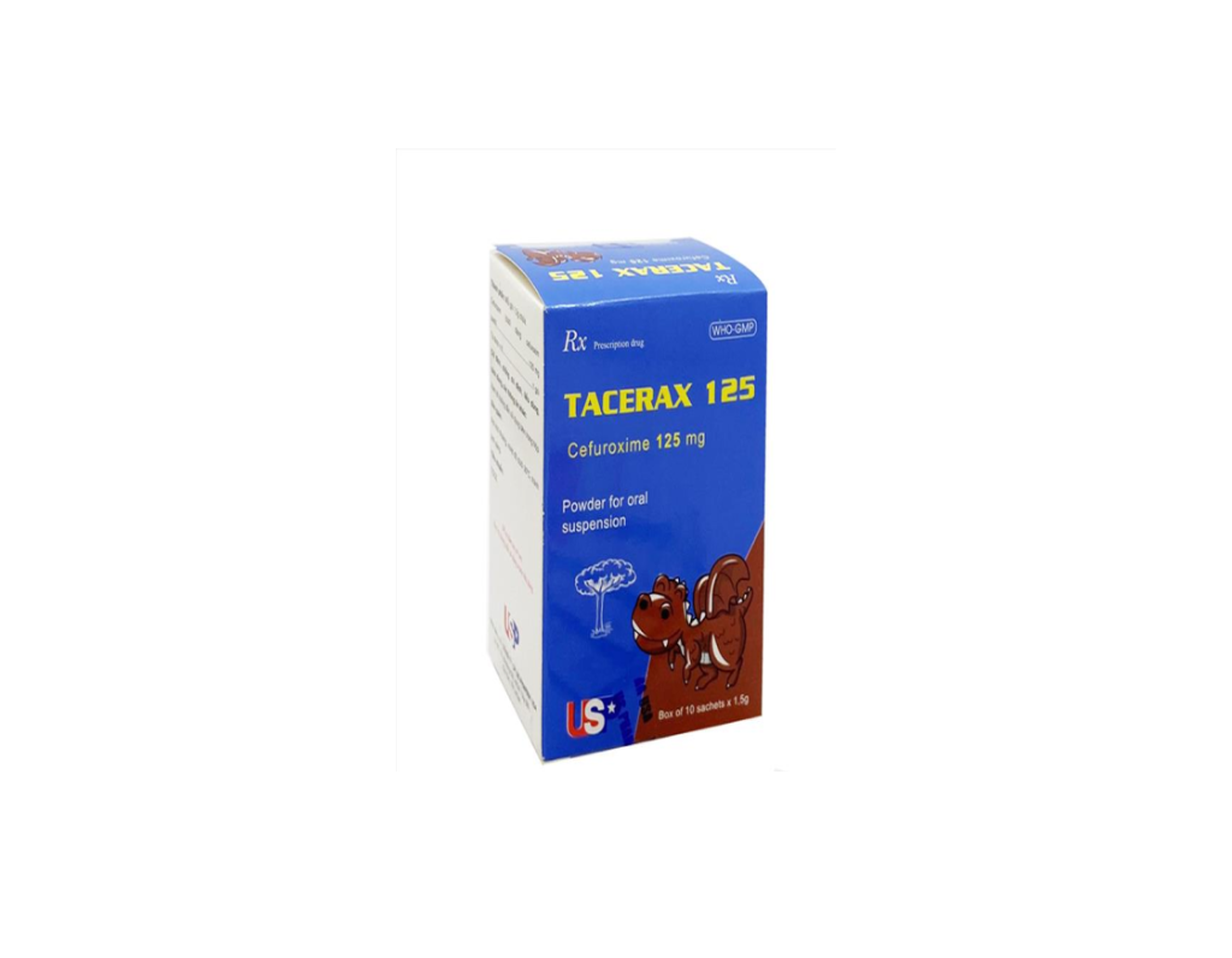 Thuốc Tacerax 125 Sac điều trị nhiễm khuẩn ( hộp 10 gói)
