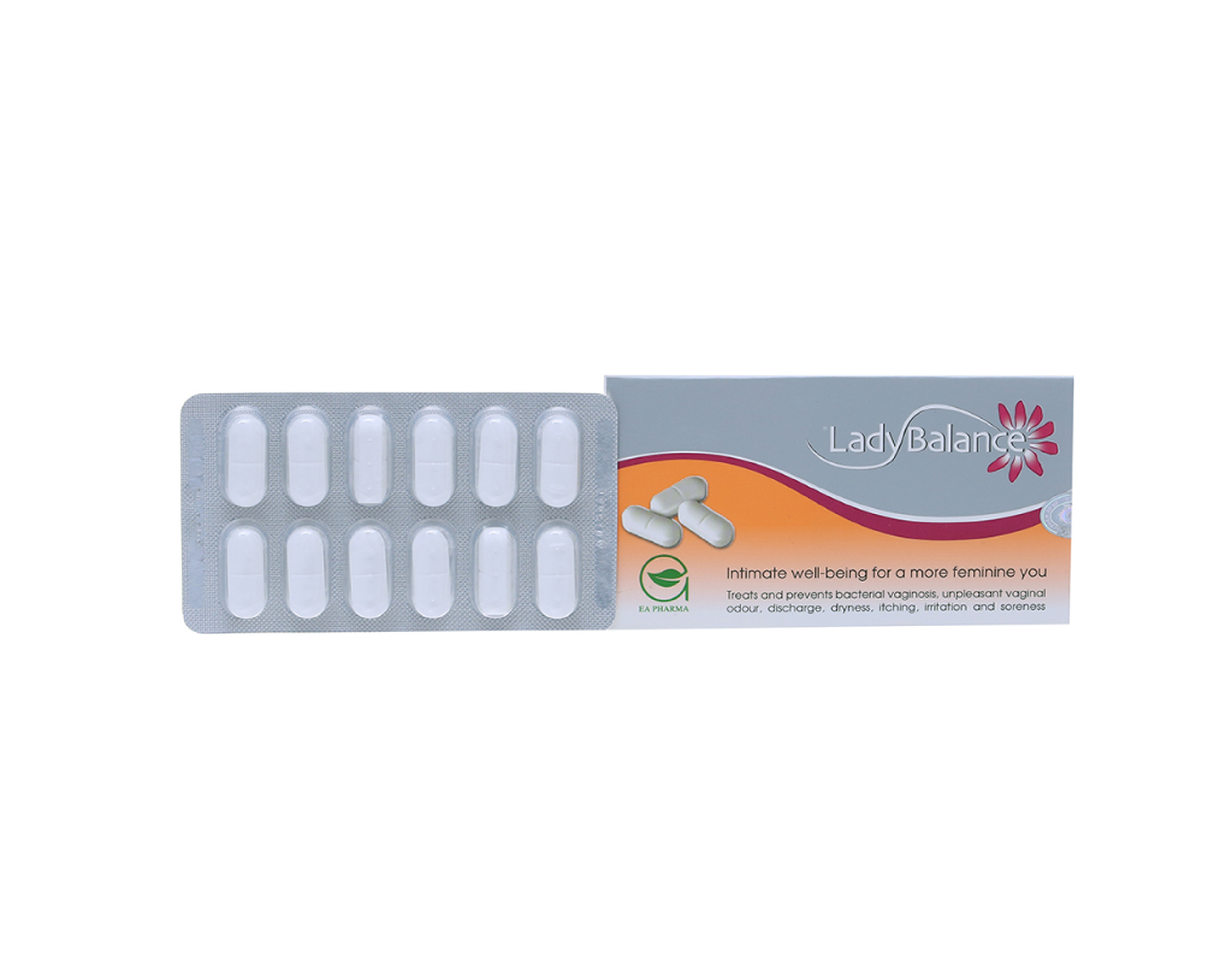 Viên đặt âm đạo LadyBalance Sup giảm khí hư, ngứa rát âm đạo (Hộp 1 vỉ x 12 viên)