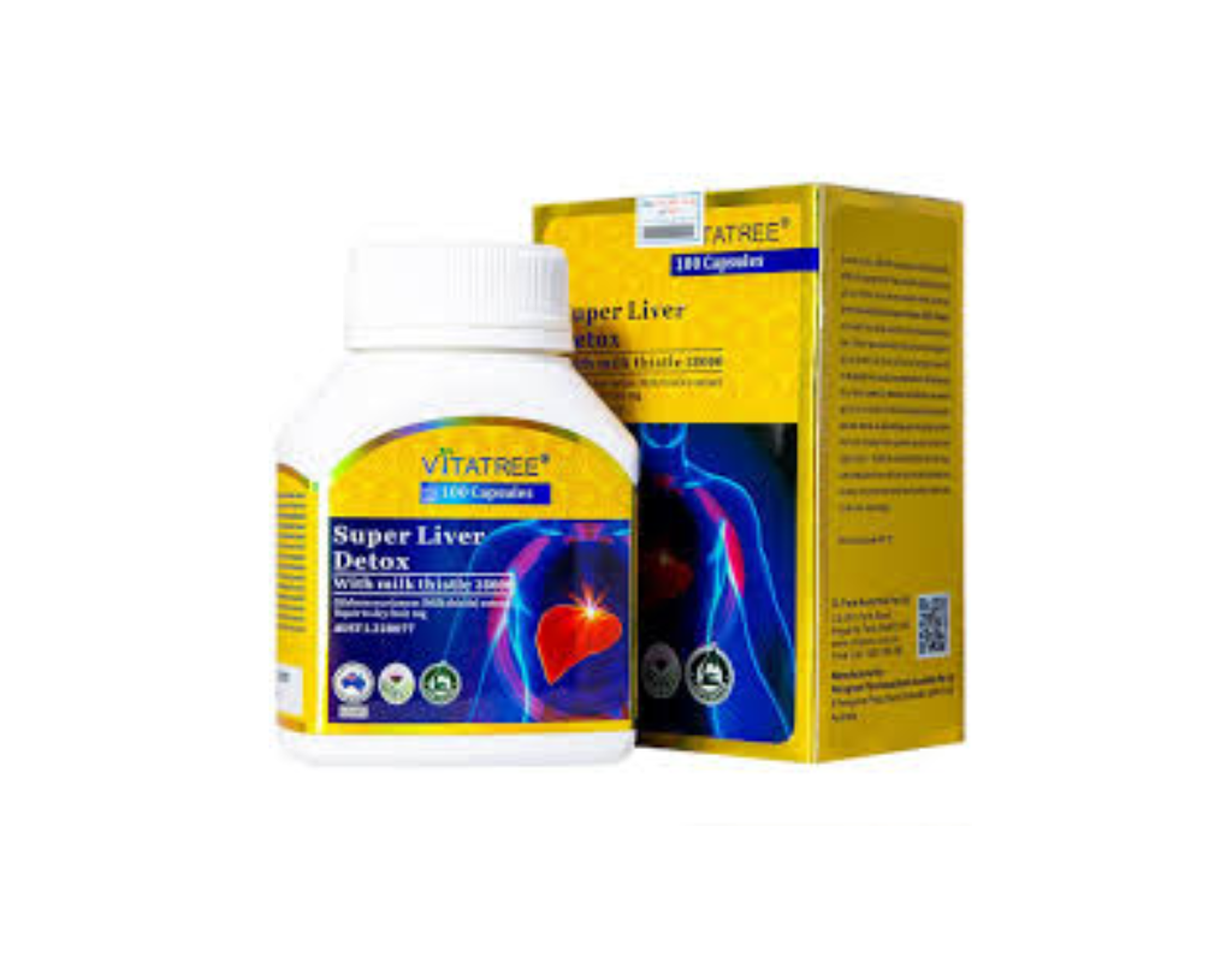 Viên uống Vitatree Super Liver Detox hỗ trợ góp phần giải độc gan (80 viên)