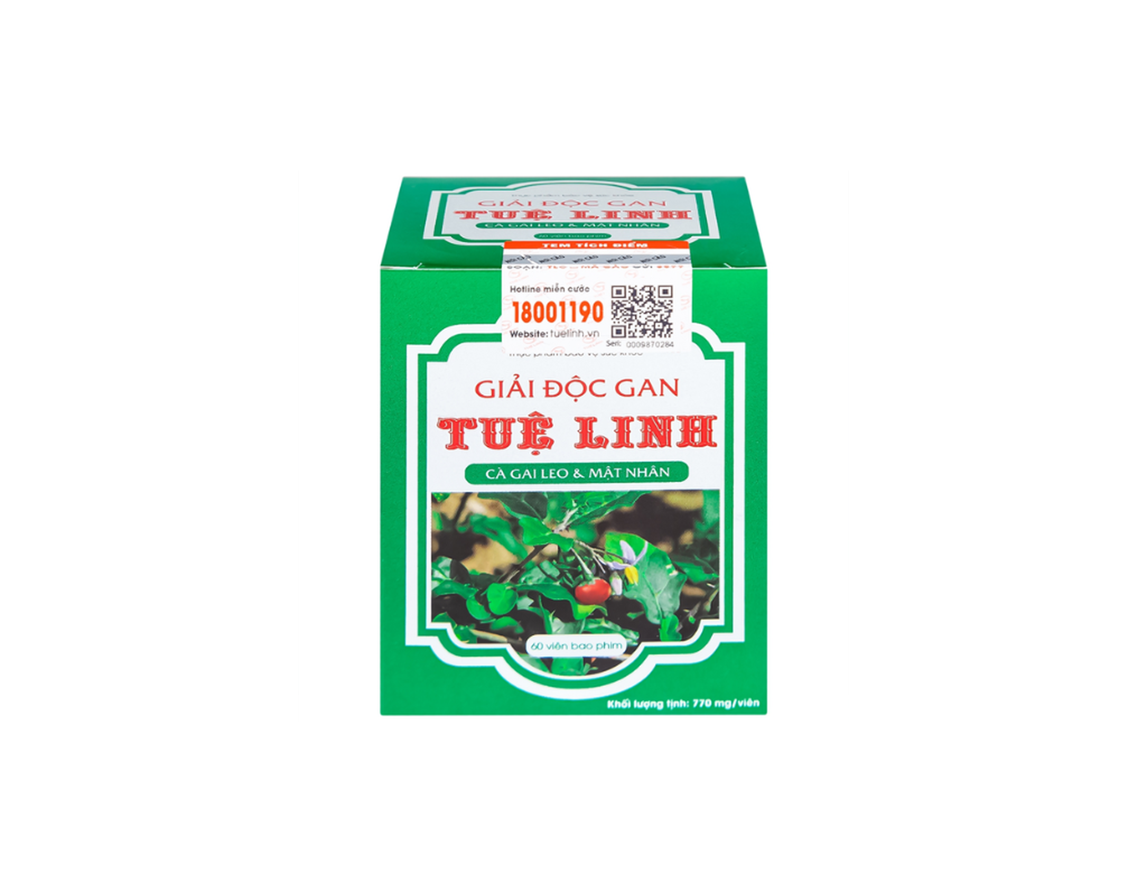 Viên uống Tuệ Linh hỗ trợ giải độc gan, bảo vệ gan (Hộp 1 lọ 60 viên)