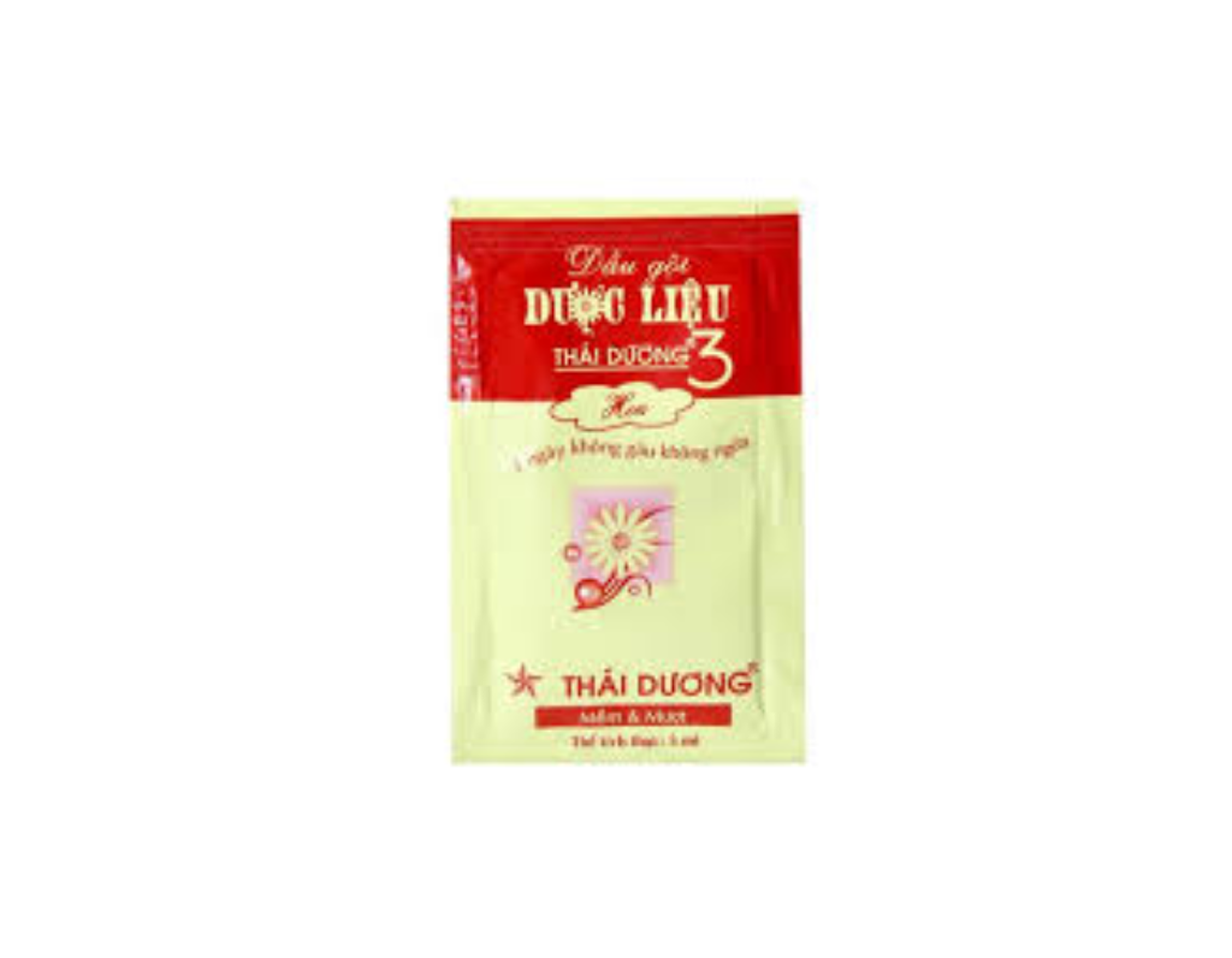 Dầu gội dược liệu Thái Dương 3 hương hoa giúp sạch gầu, giảm ngứa, mềm mượt tóc (Gói 5 ml)