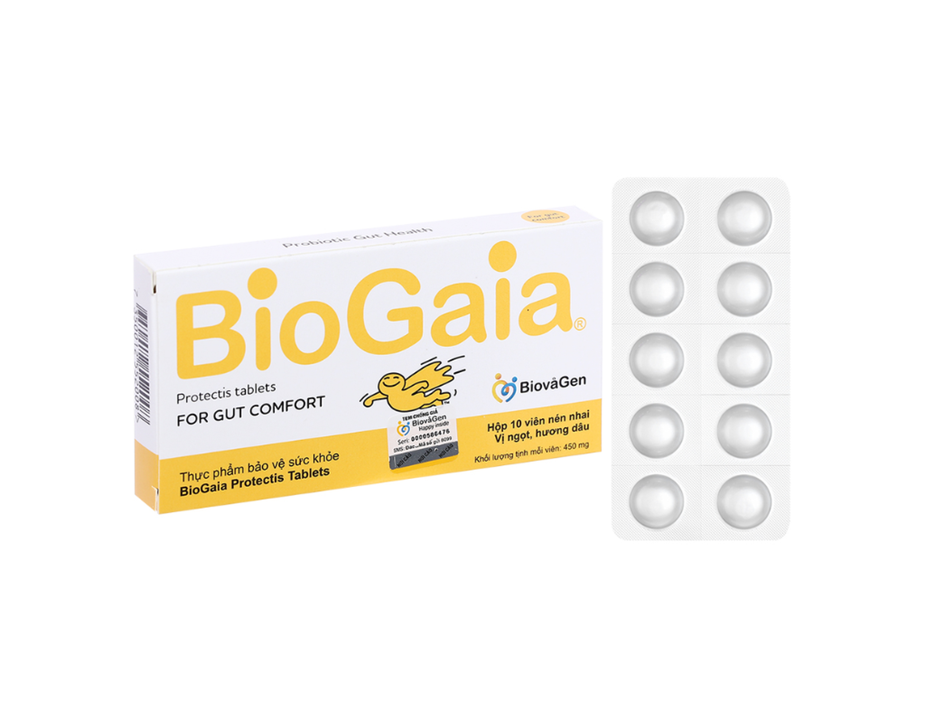 Men vi sinh BioGaia Protectis Tablets bổ sung lợi khuẩn hộp 10 viên