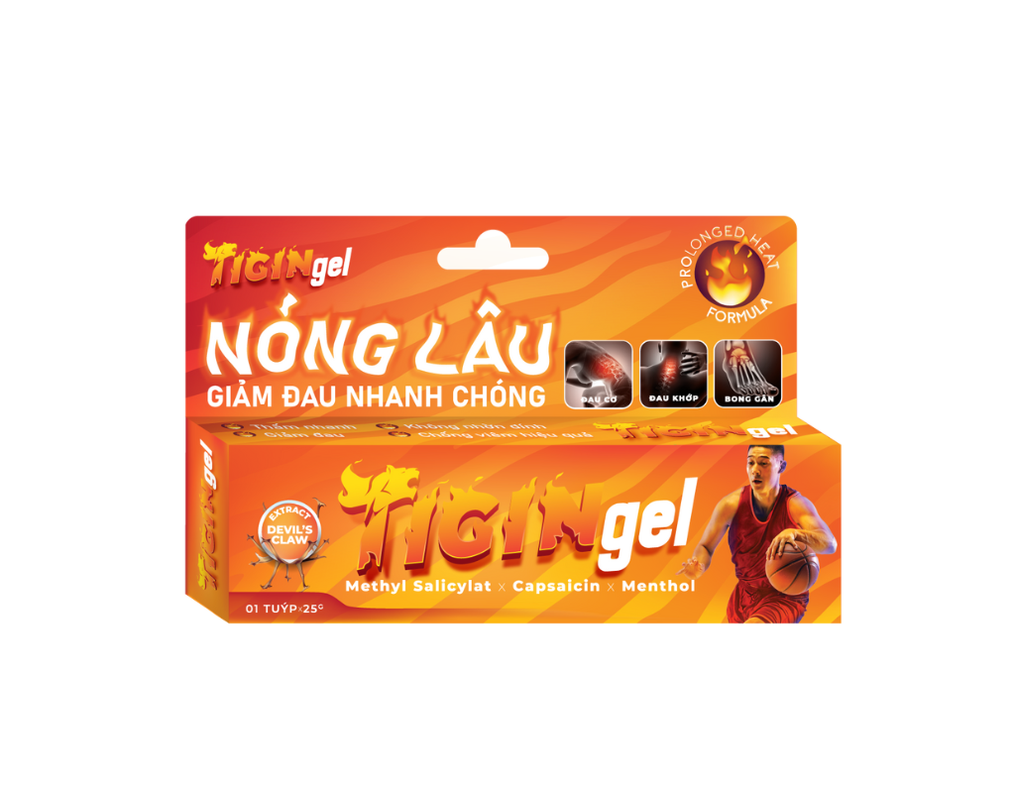 Gel bôi Tigin gel giảm đau xương khớp, nhức mỏi cơ (Hộp 1 tuýp 25g)