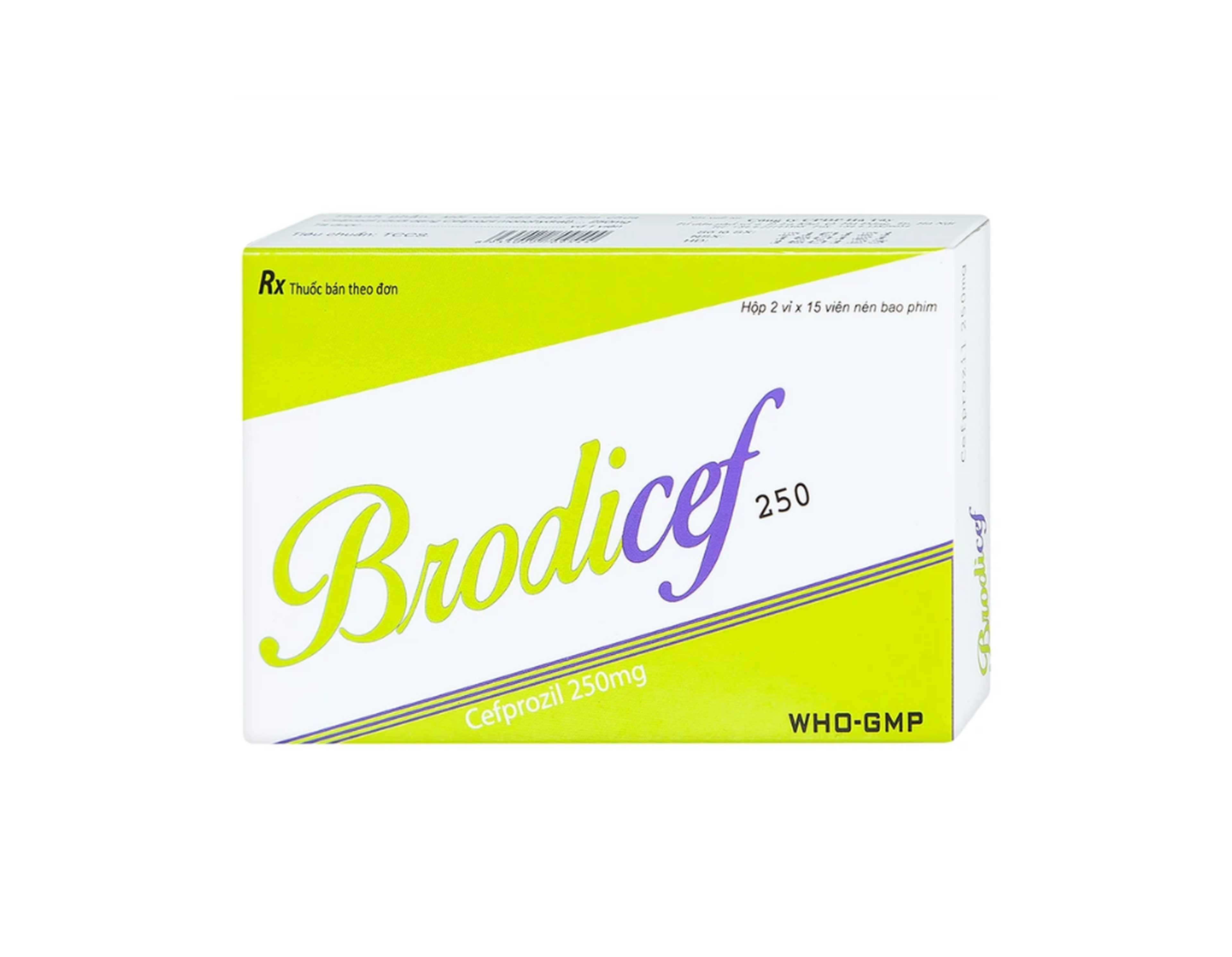 Thuốc Brodicef Tab 250mg điều trị nhiễm trùng ( hộp 2 vỉ x 15 viên)