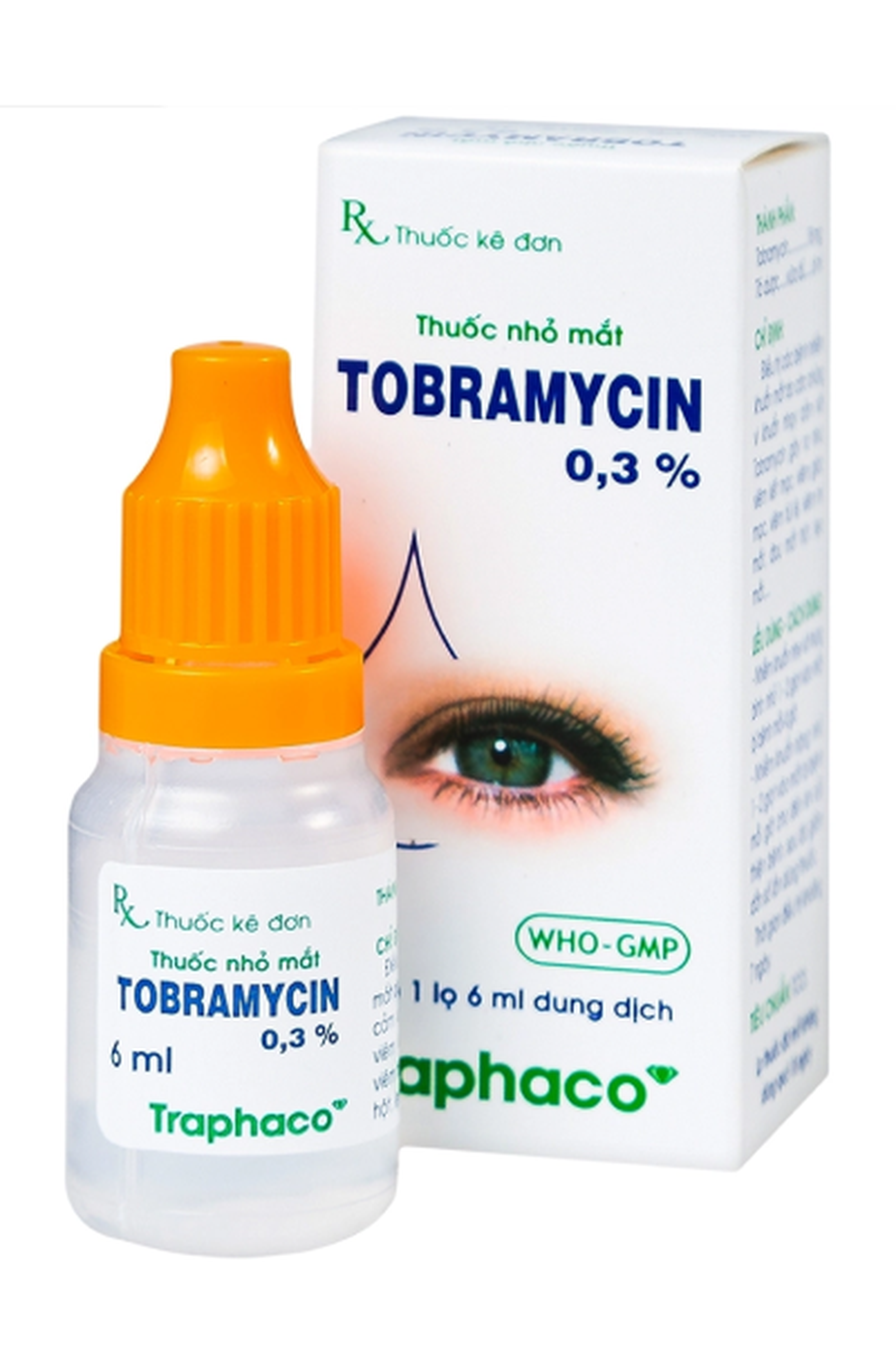 Thuốc nhỏ mắt Tobramycin Eye drops 0.3% TPC điều trị nhiễm khuẩn mắt (lọ 6ml)