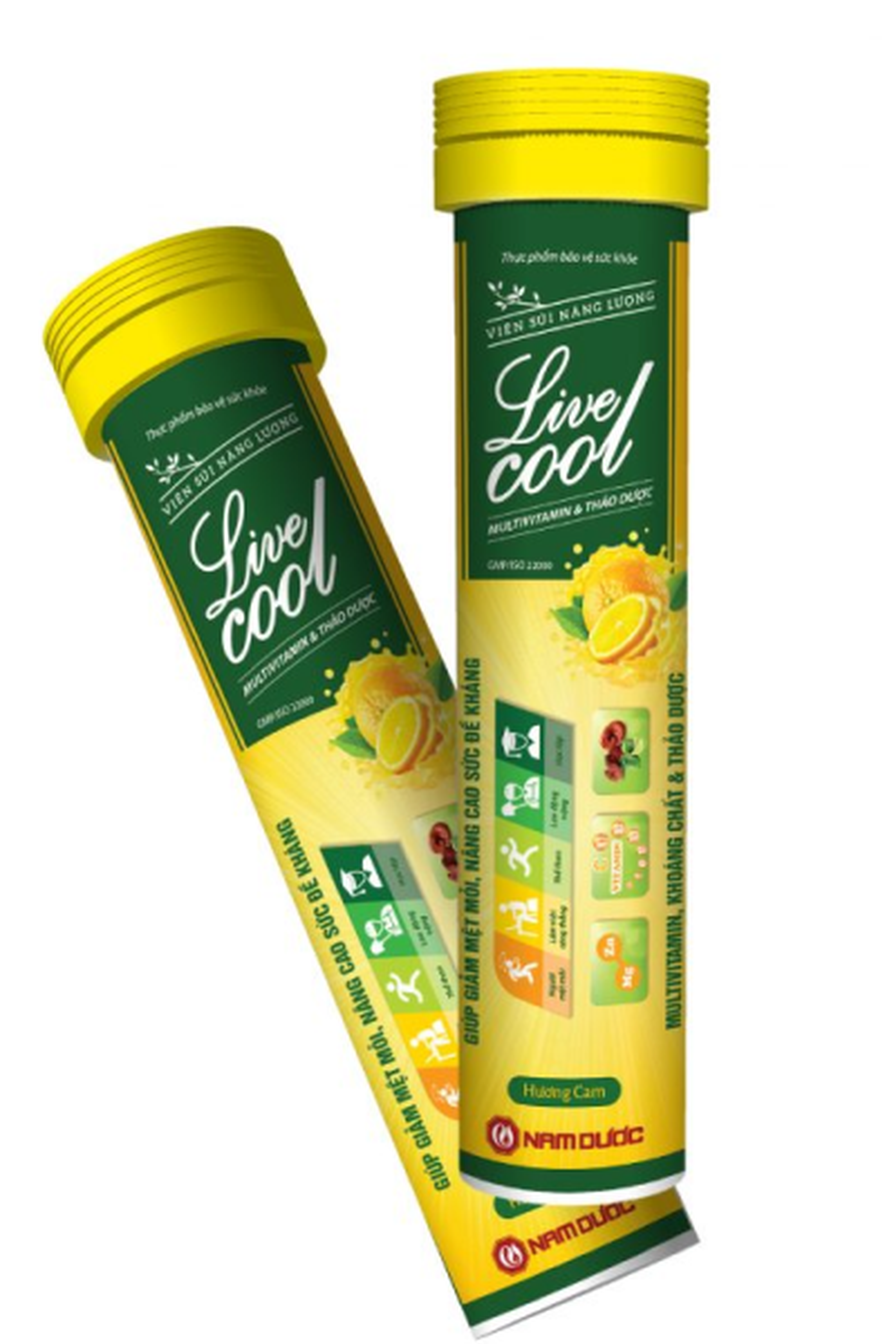 Viên sủi tăng đề kháng Livecool (Hương Cam) tuýp 16 viên