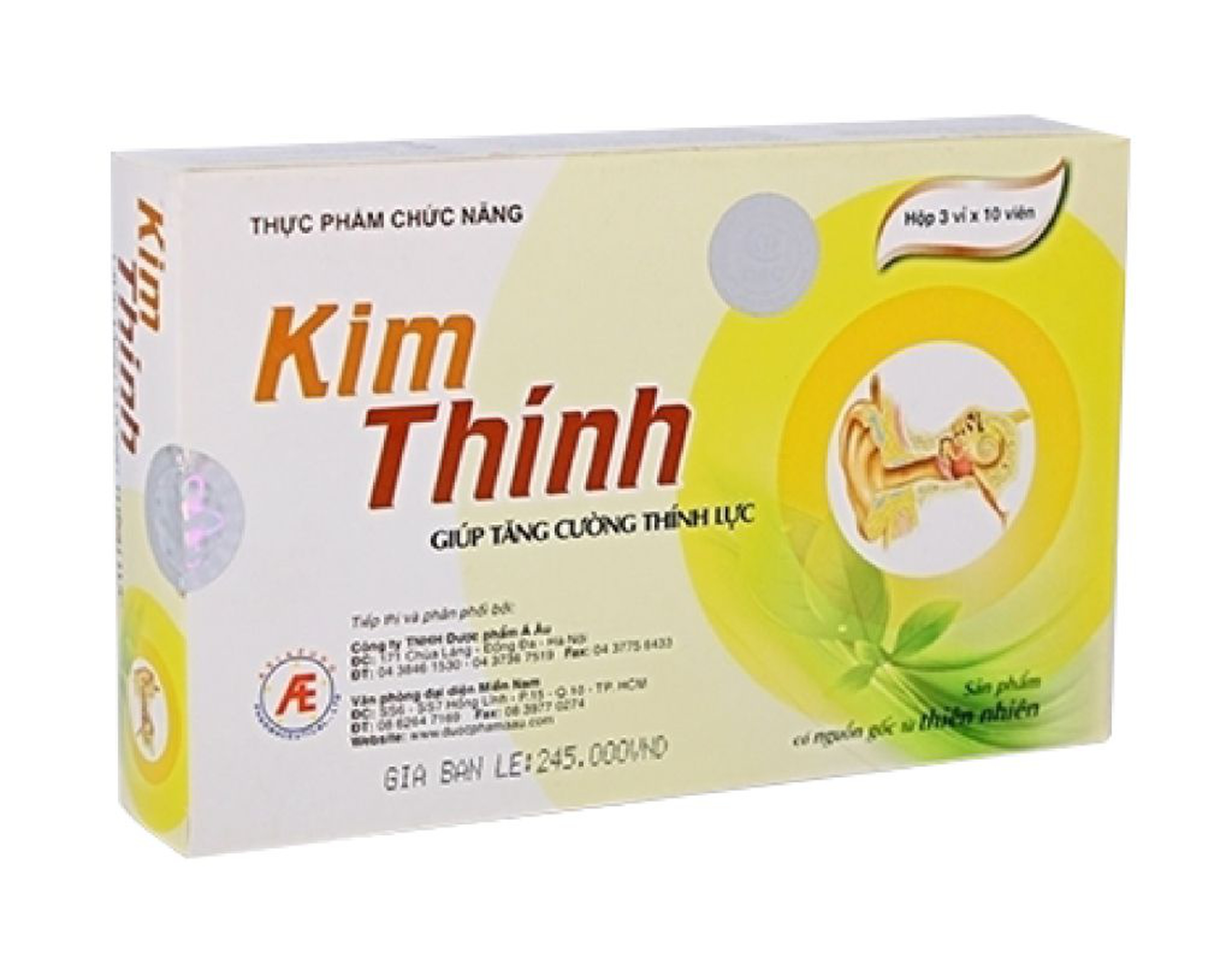 Viên uống Kim Thính giúp tăng cường thính lực (Hộp 3 vỉ x 10 viên)