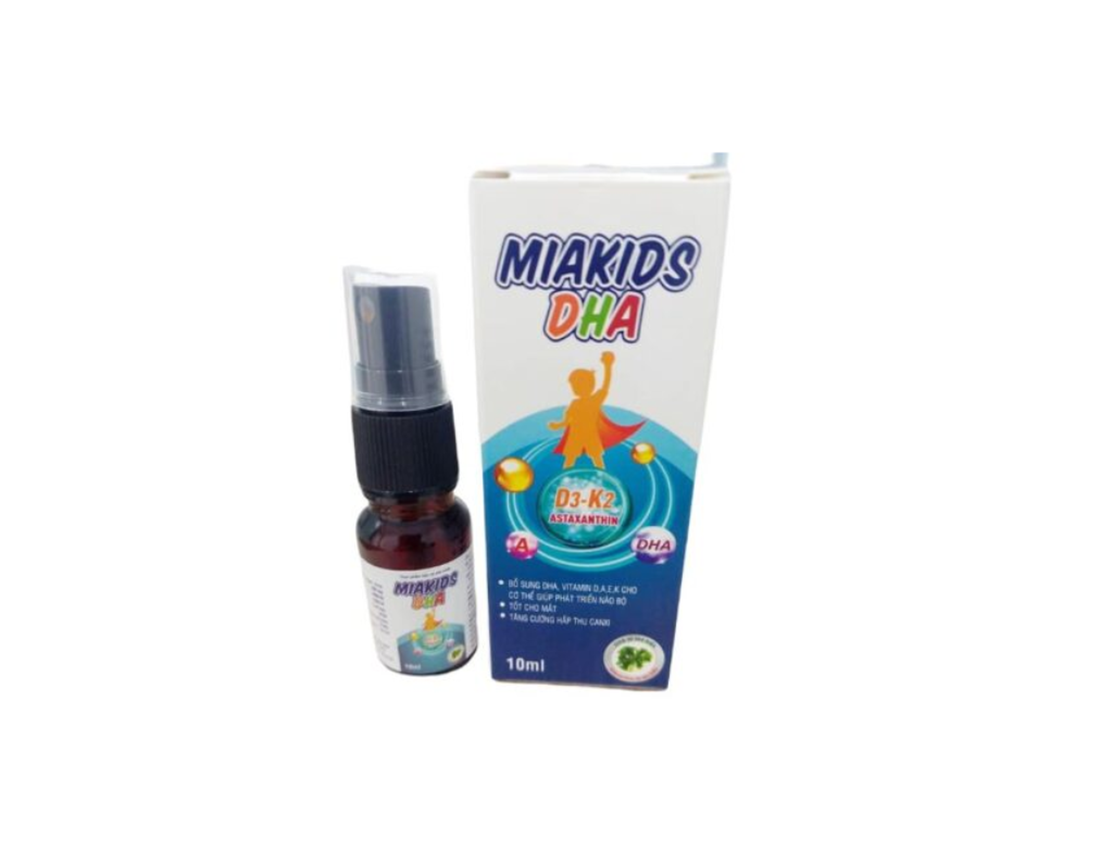 Miakids DHA bổ sung DHA, vitamin D3, K2 giúp bé phát triển toàn diện (Chai 10ml)