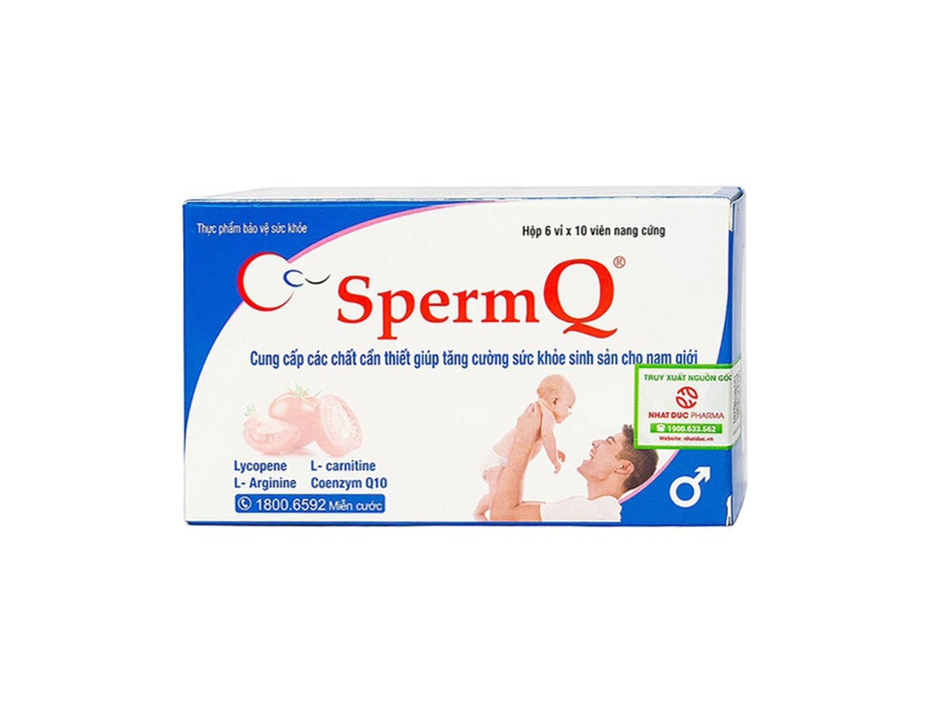 Viên uống SpermQ Tây Âu cung cấp các chất cần thiết giúp tăng cường sức khỏe sinh sản cho nam giới (60 viên)