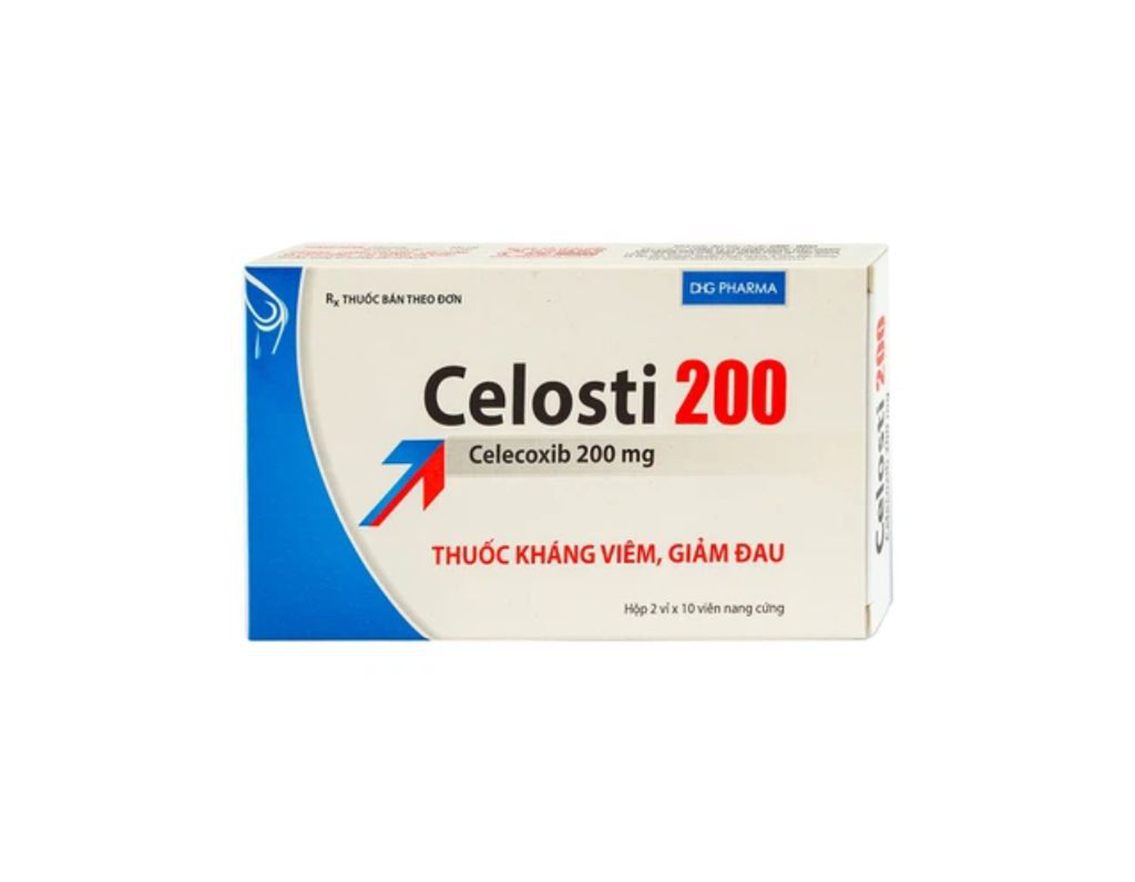 Thuốc Celosti 200 DHG điều trị thoái hóa khớp, viêm khớp dạng thấp (Hộp 2 vỉ x 10 viên)