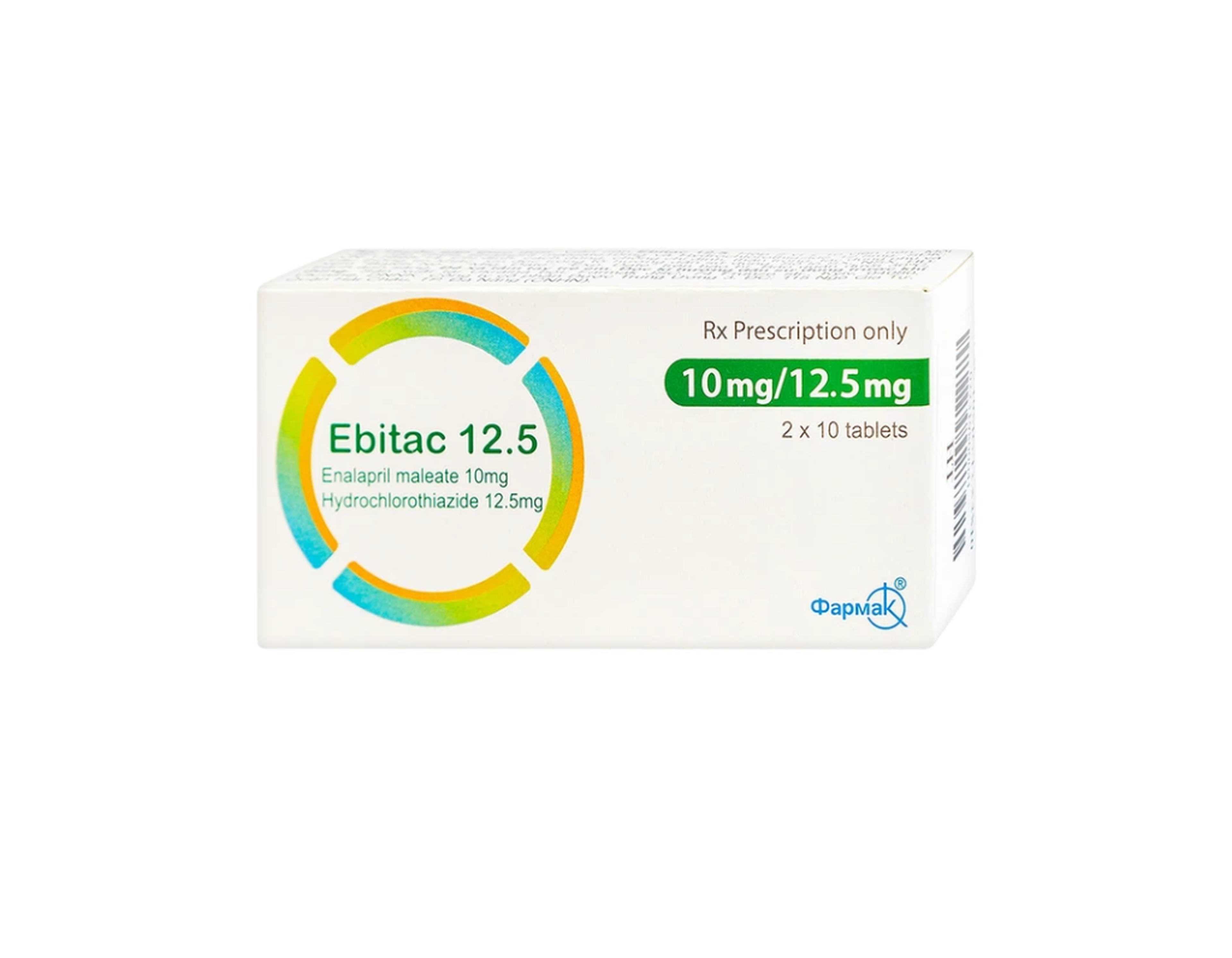 Thuốc Ebitac Tab 10/12.5mg trị tăng huyết áp, suy tim ( hộp 2 vỉ x 10 viên)