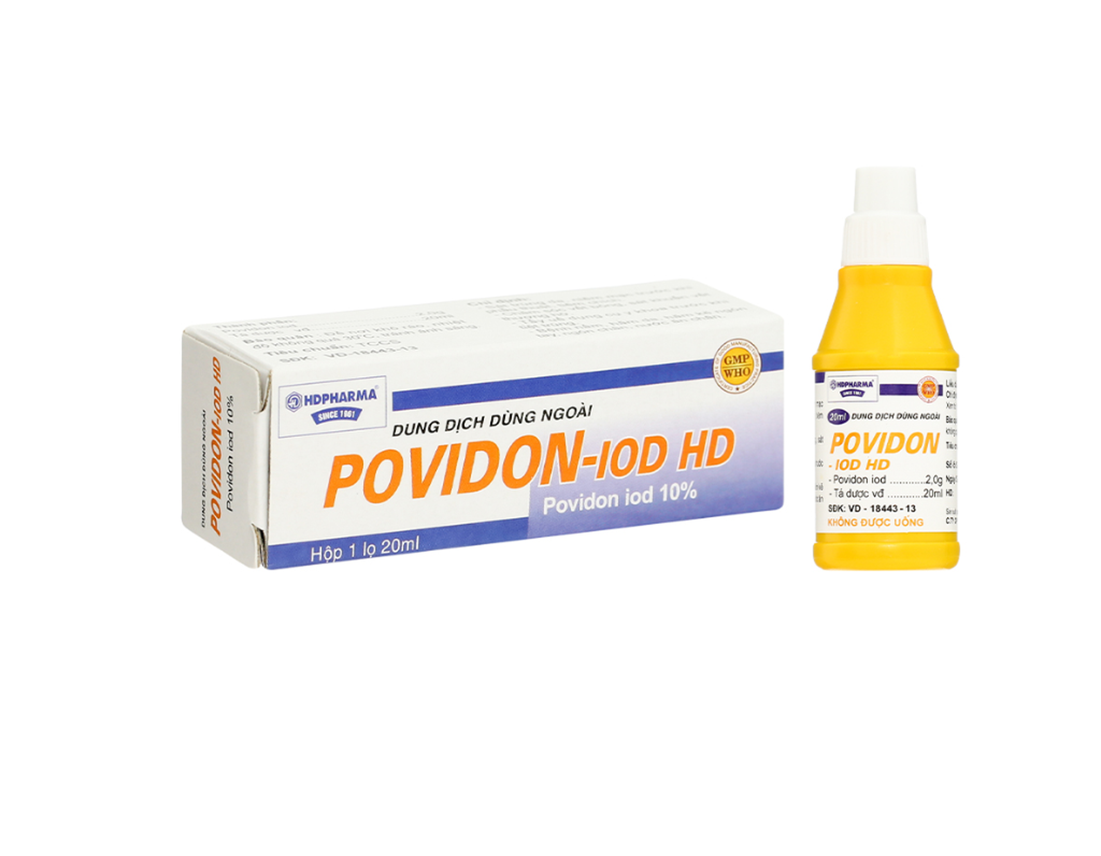 Dung dịch Povidon Iod HD 10% sát khuẩn vết thương ( chai 90 ml)