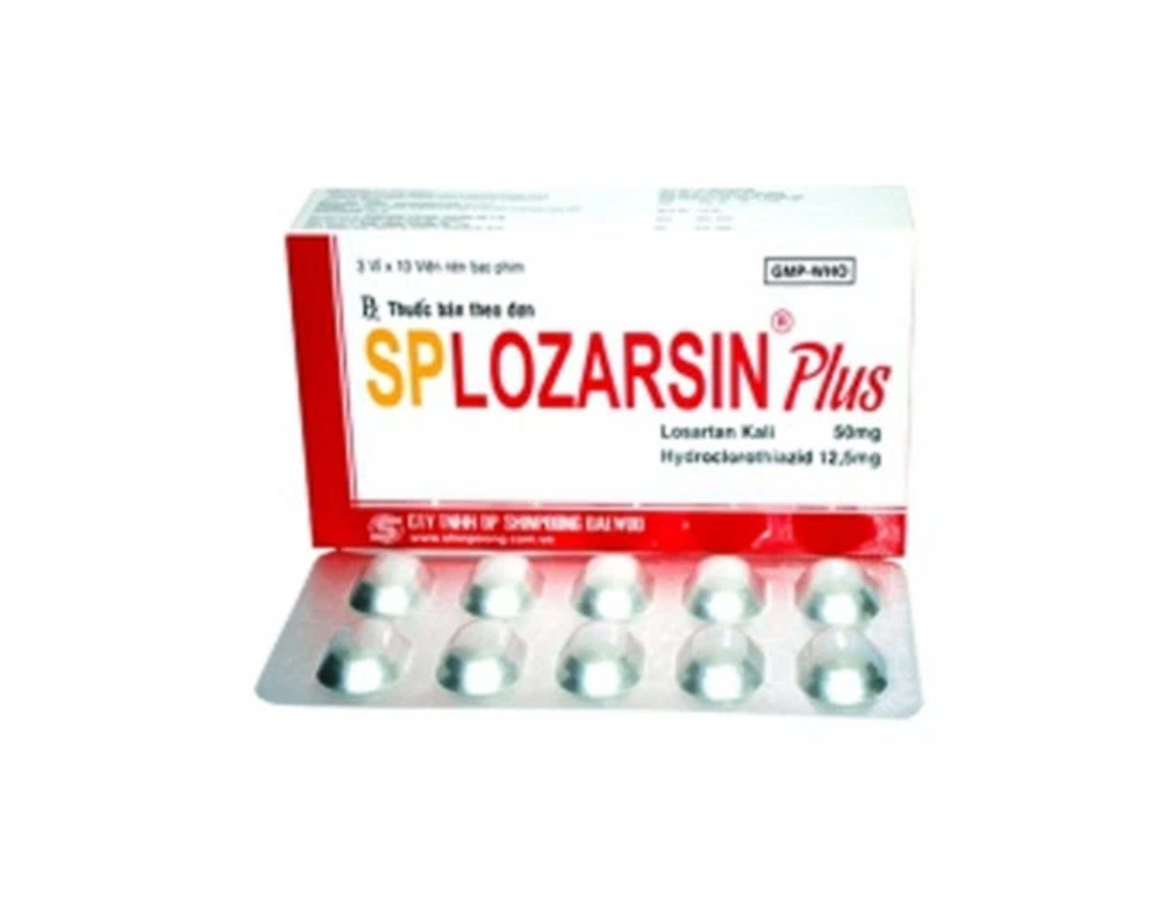 Thuốc Splozarsin Plus Tab trị tăng huyết áp ( hôp 3 vỉ x 10 viên)