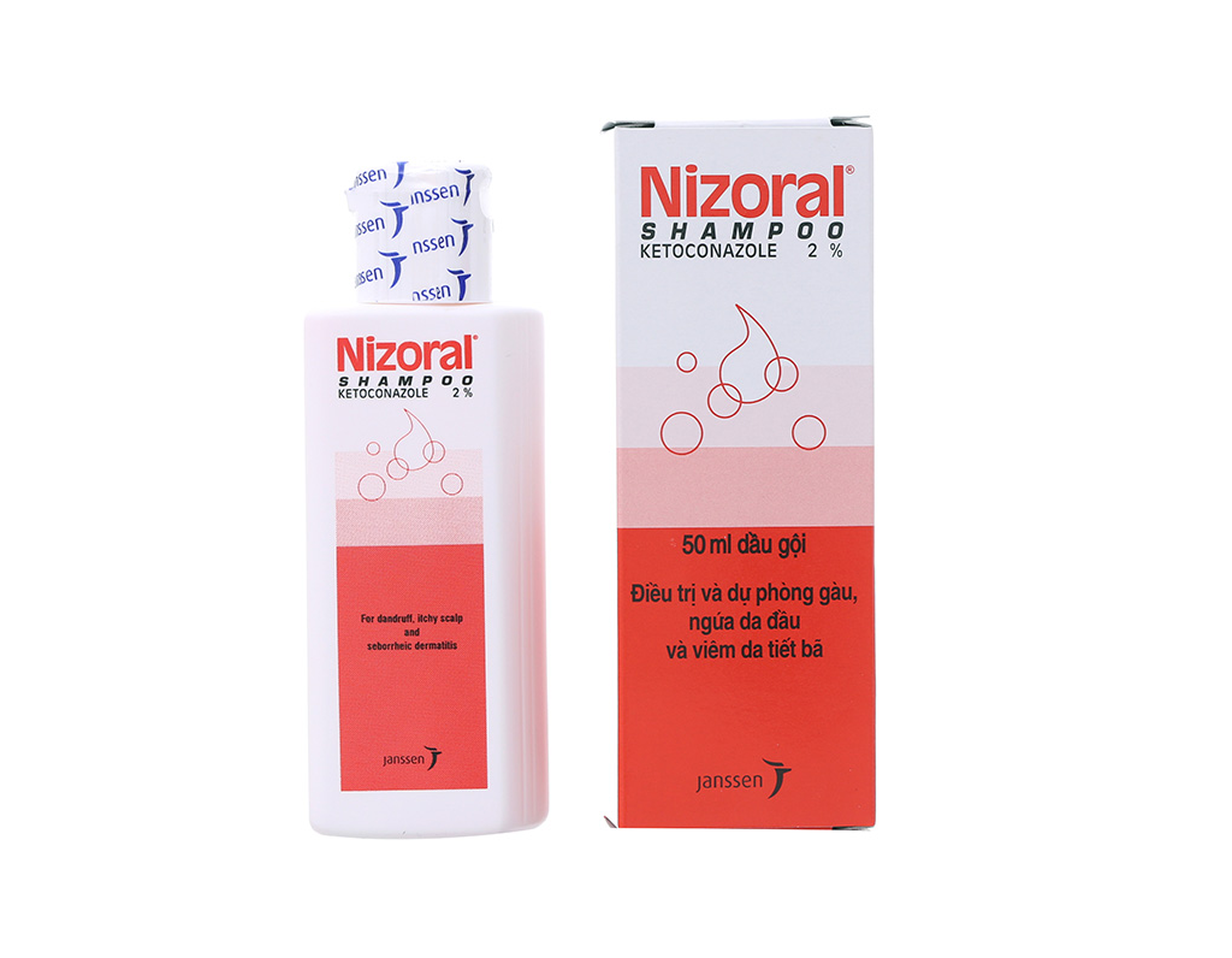 Dầu gội Nizoral shampoo trị nấm da đầu ( chai 50ml)