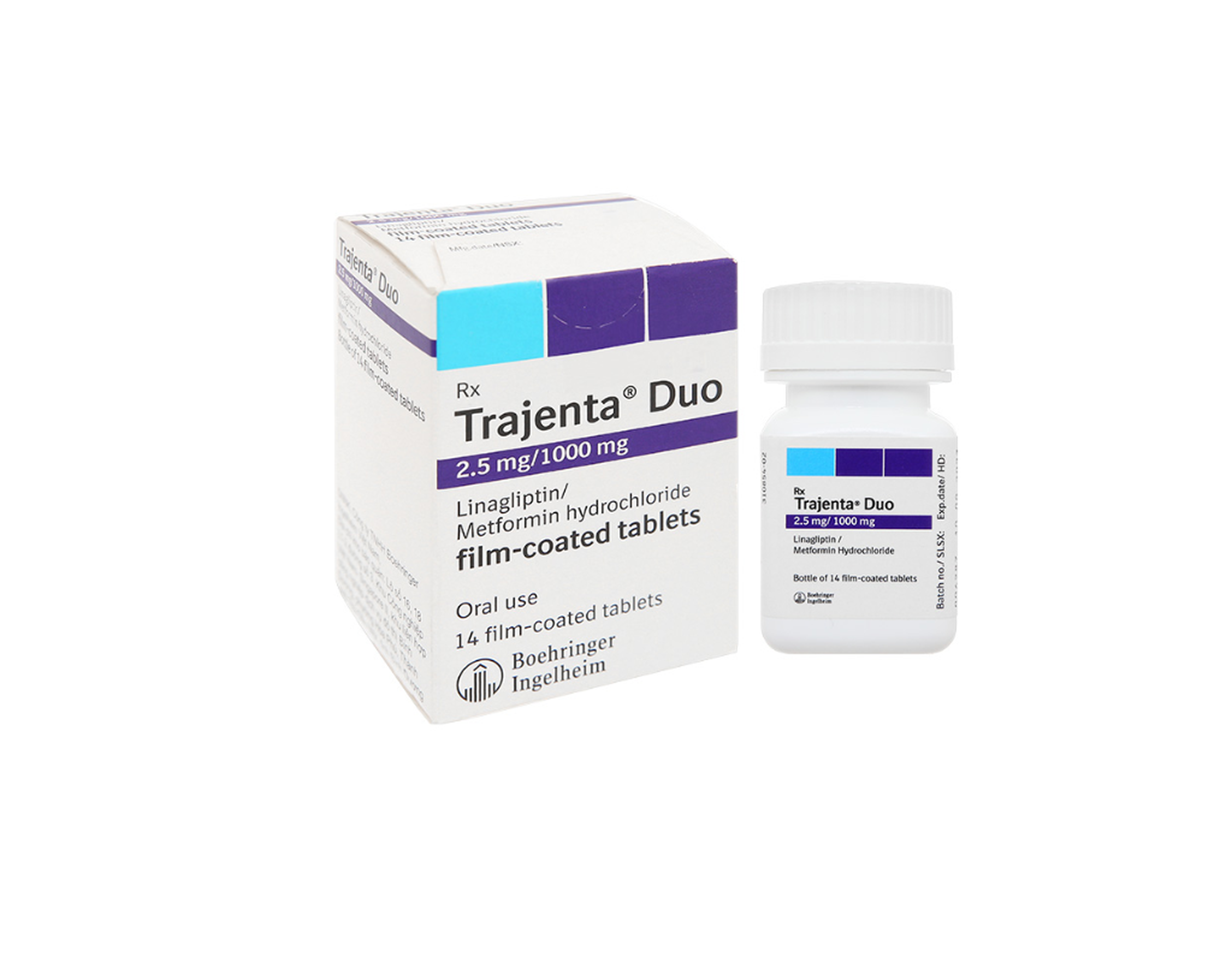 Viên uống Trajenta Duo 2.5mg/1000mg giúp điều trị đái tháo đường tuýp II