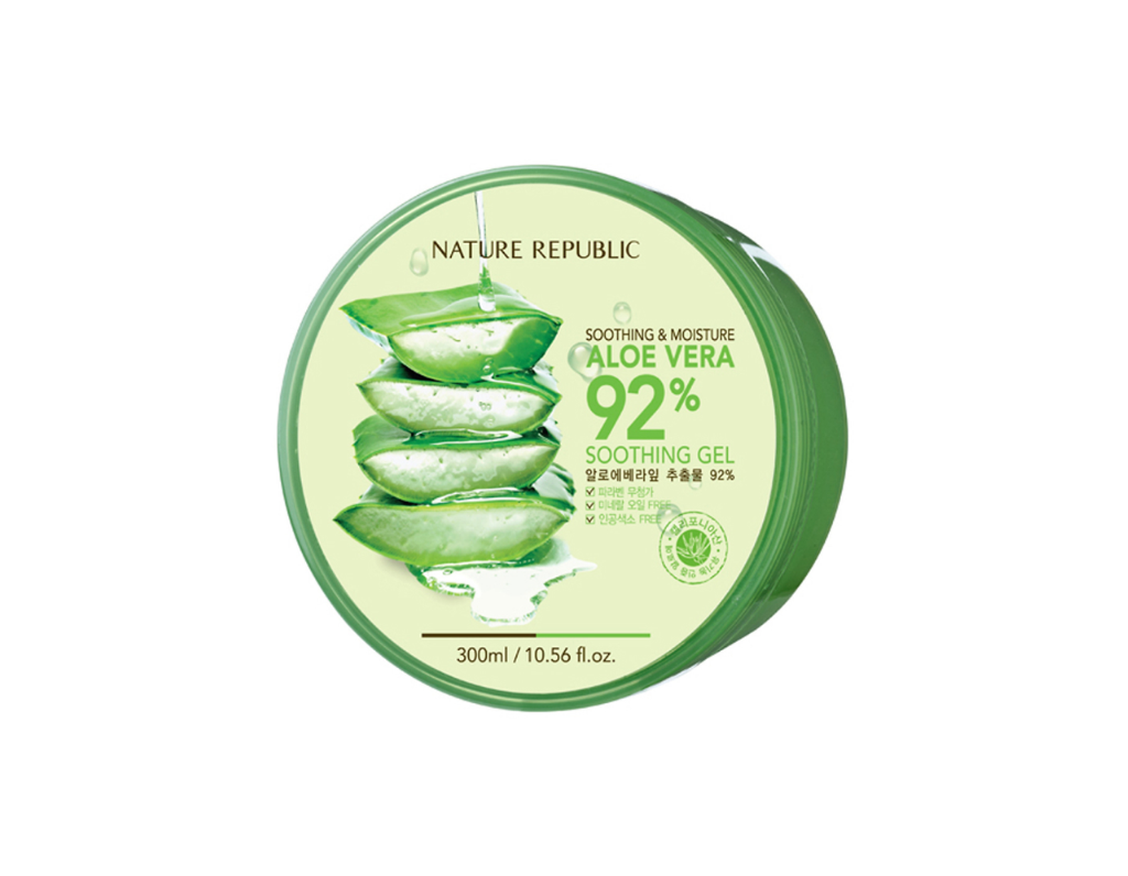 Gel dưỡng da Nature Republic Aloe Vera 92% làm mát da, cung cấp nước cho da (hũ 300ml)