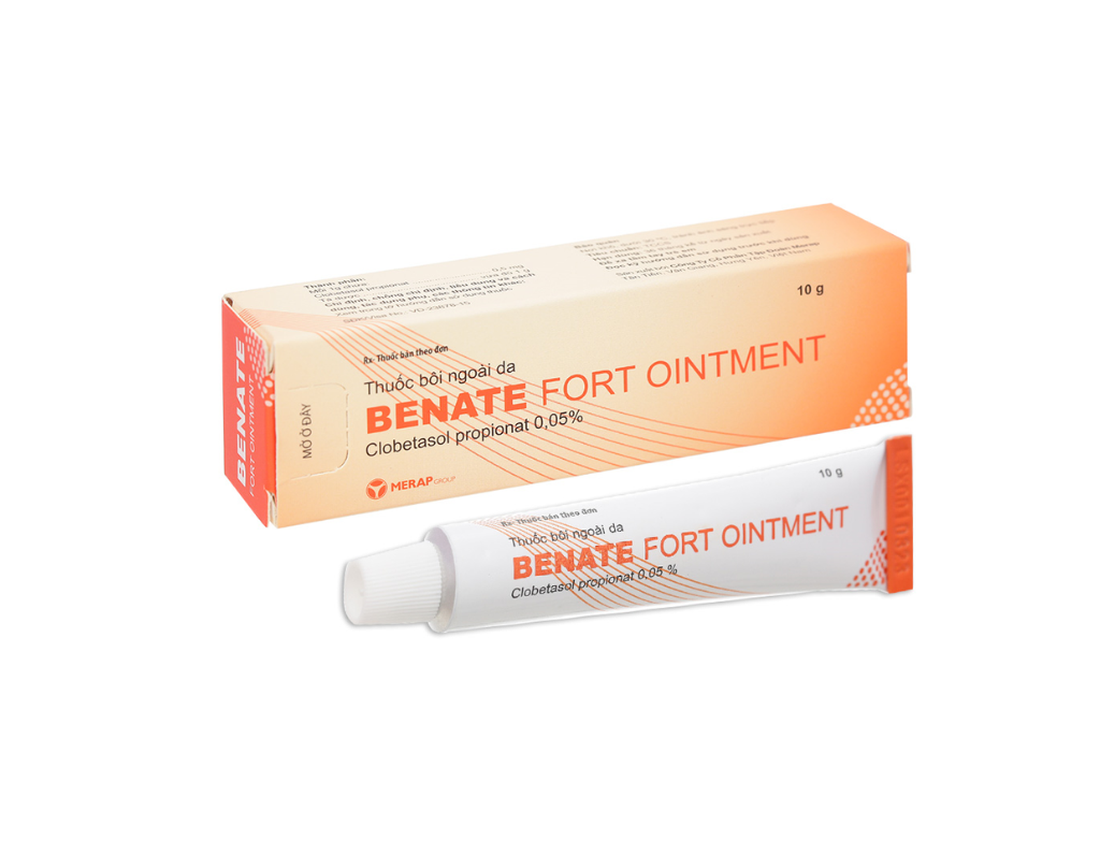 Thuốc mỡ bôi da Benate Fort Ointment 0.05% giảm viêm ngứa da ( tuýp 10g)