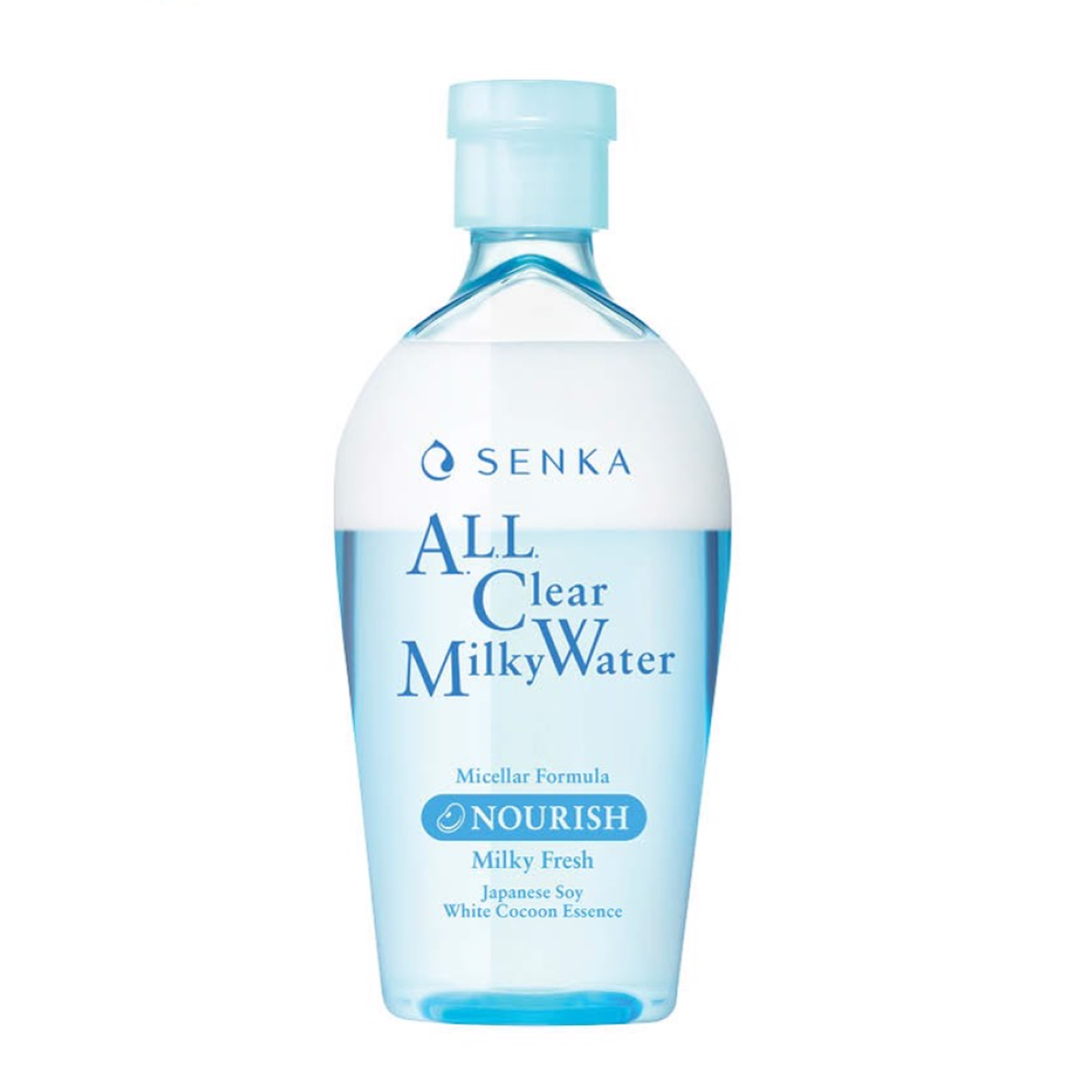 Nước tẩy trang Senka All Clear Milky Water Nourish làm sạch lớp bụi bẩn (Chai 230ml)