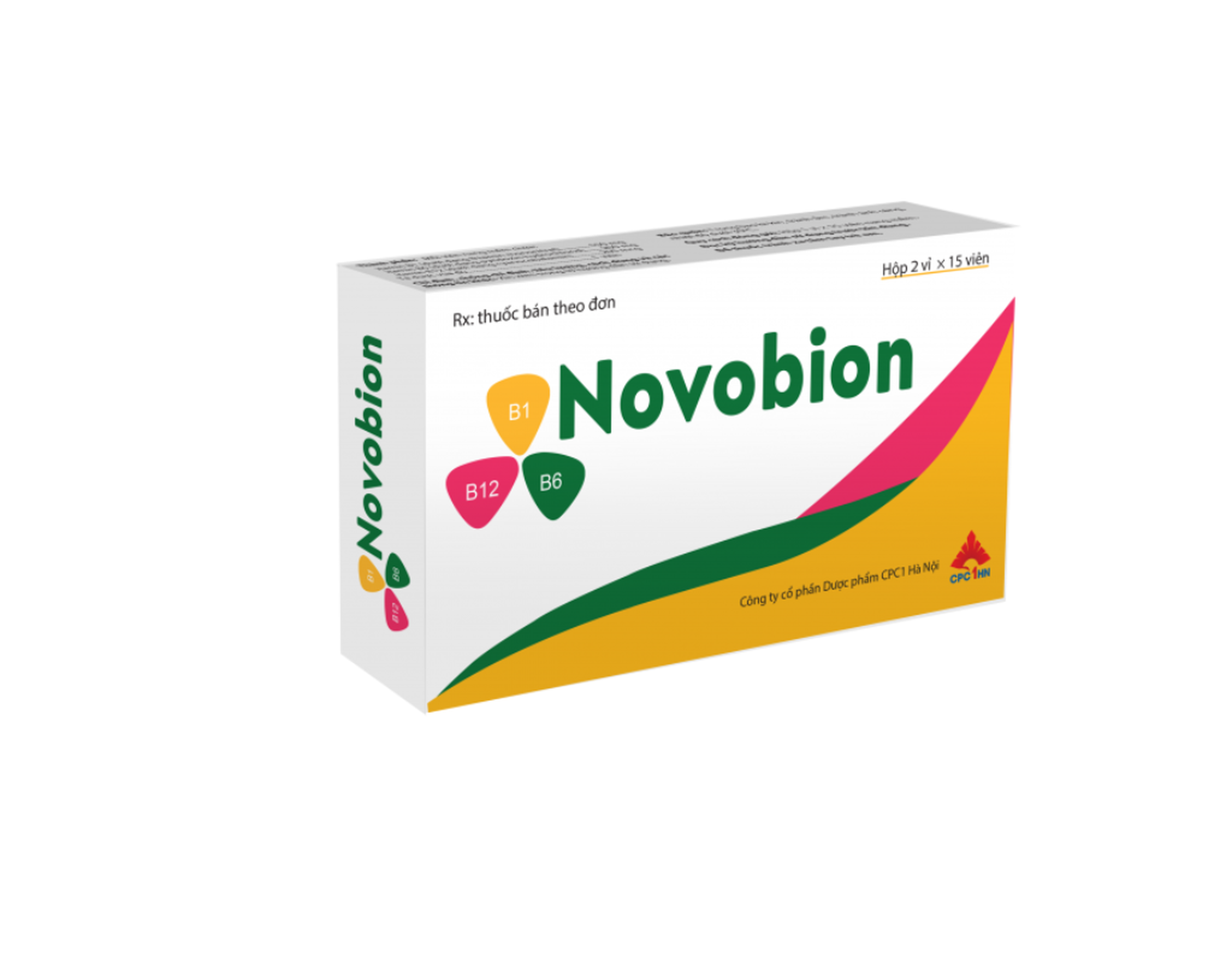 Thuốc Novobion Cap bổ sung vitamin 3B (Hộp 2 vỉ x 15 viên) 