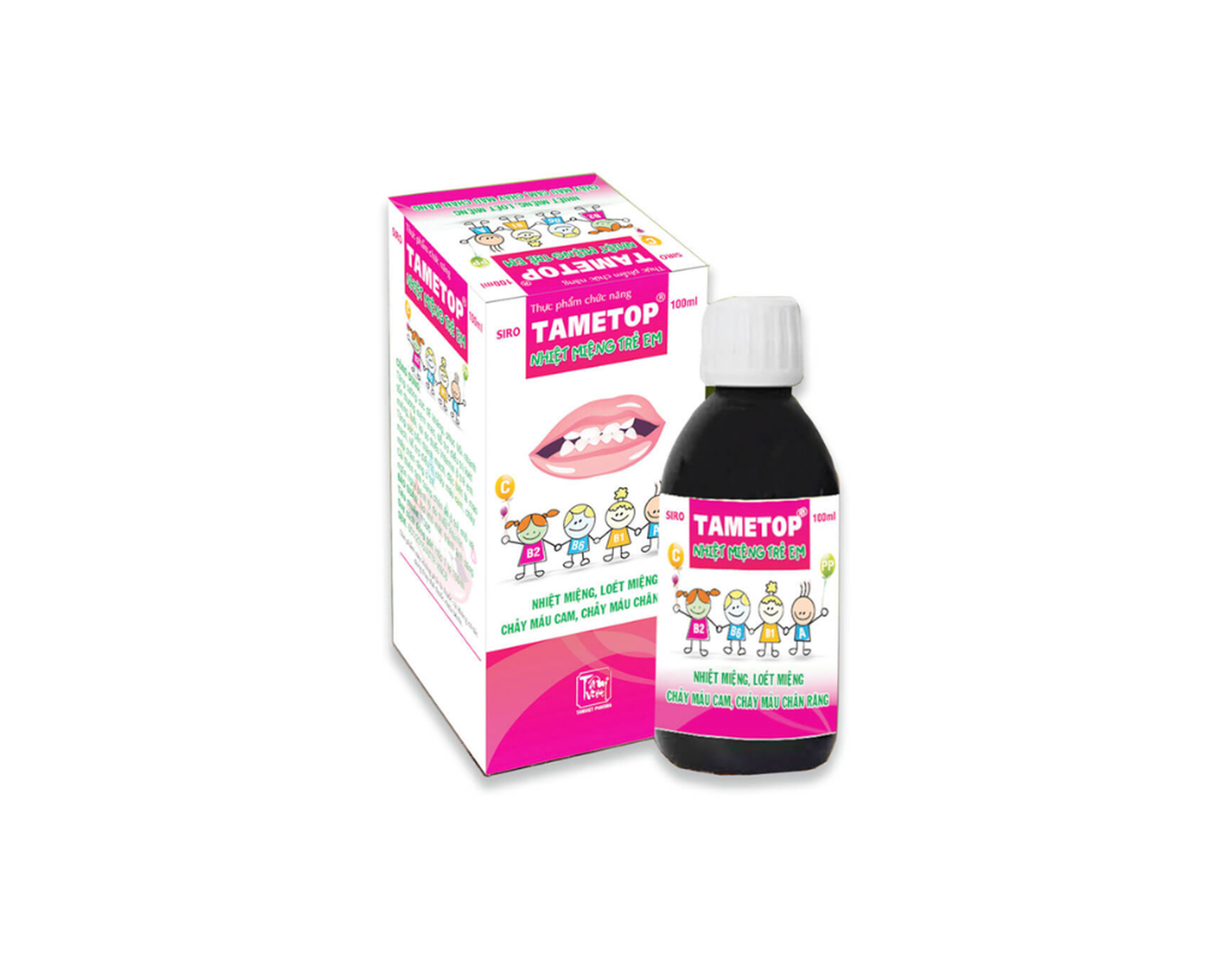 Siro Tametop Giúp hỗ trợ trị nhiệt miệng, loét miệng (Lọ 100ml) 