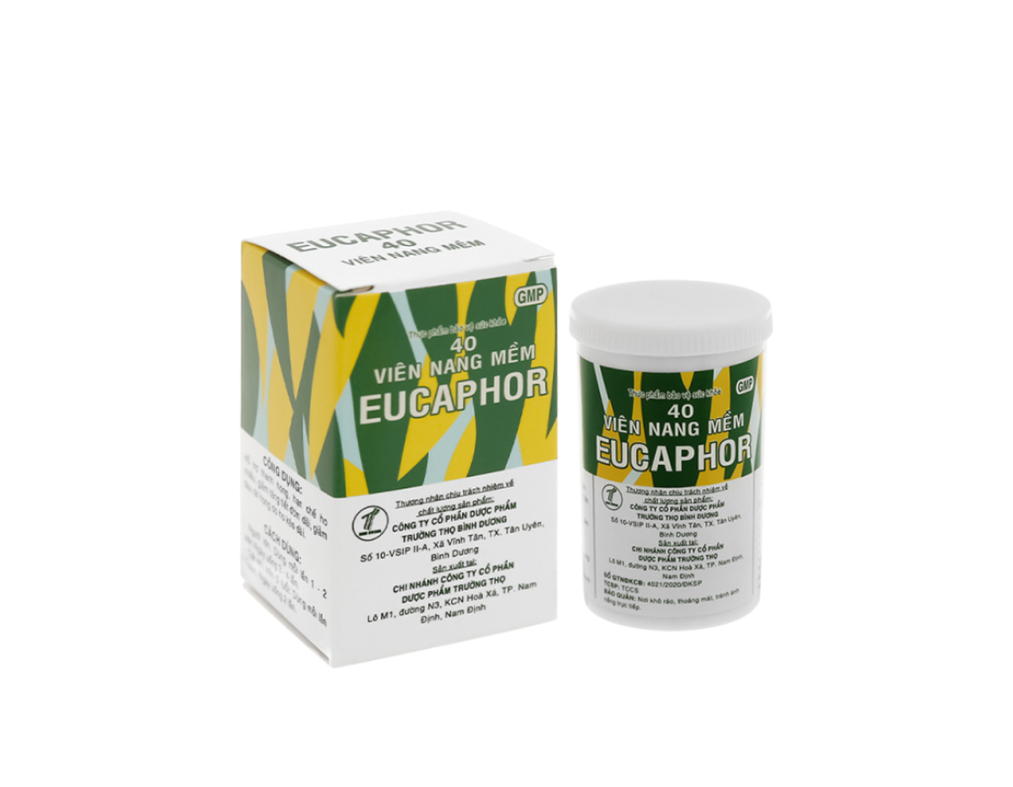 Eucaphor hỗ trợ giảm ho, đau rát họng (hộp 40 viên)