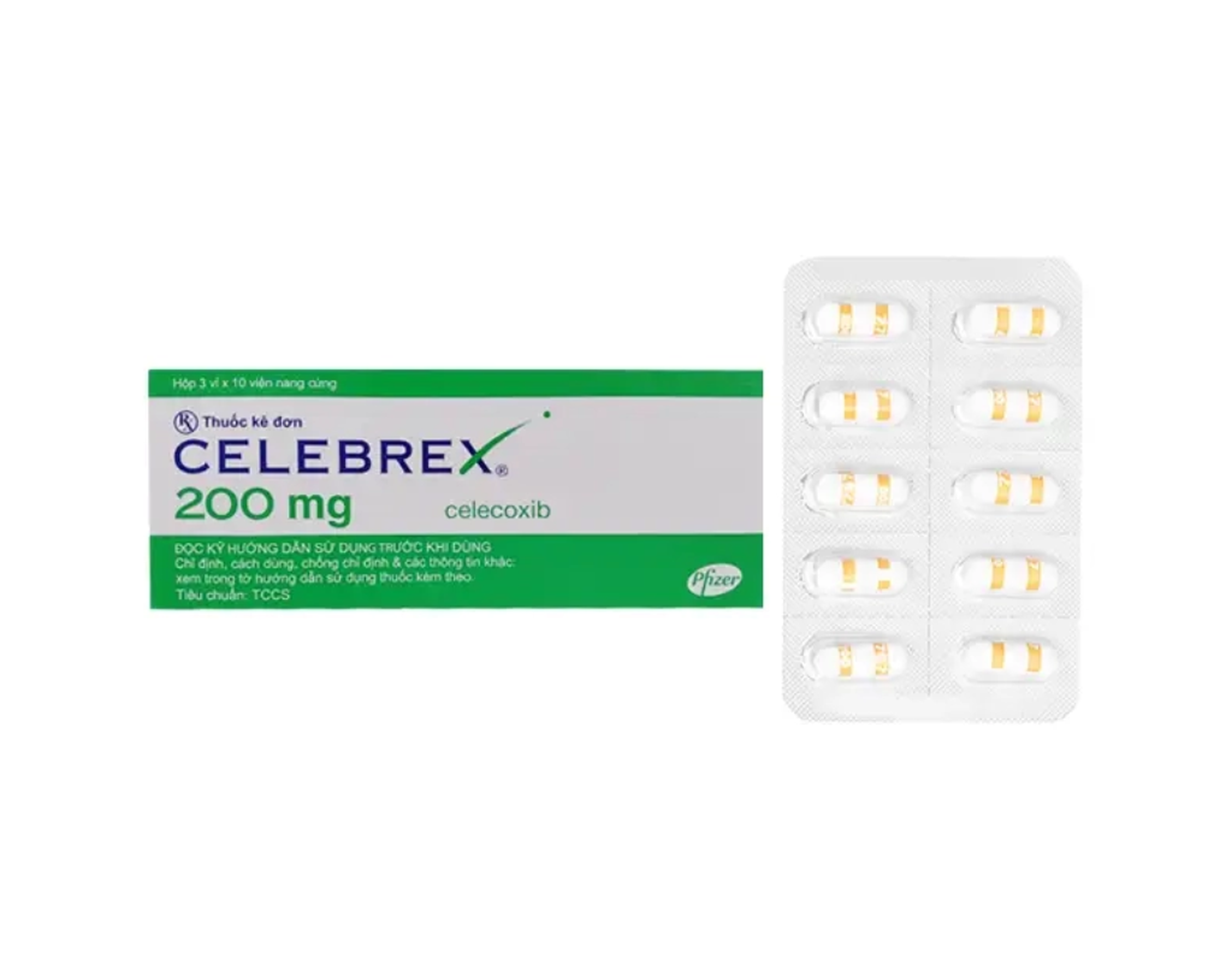 Thuốc Celecoxib 200mg Cap TPC giảm đau xương khớp ( hộp 3 vỉ x 10 viên)