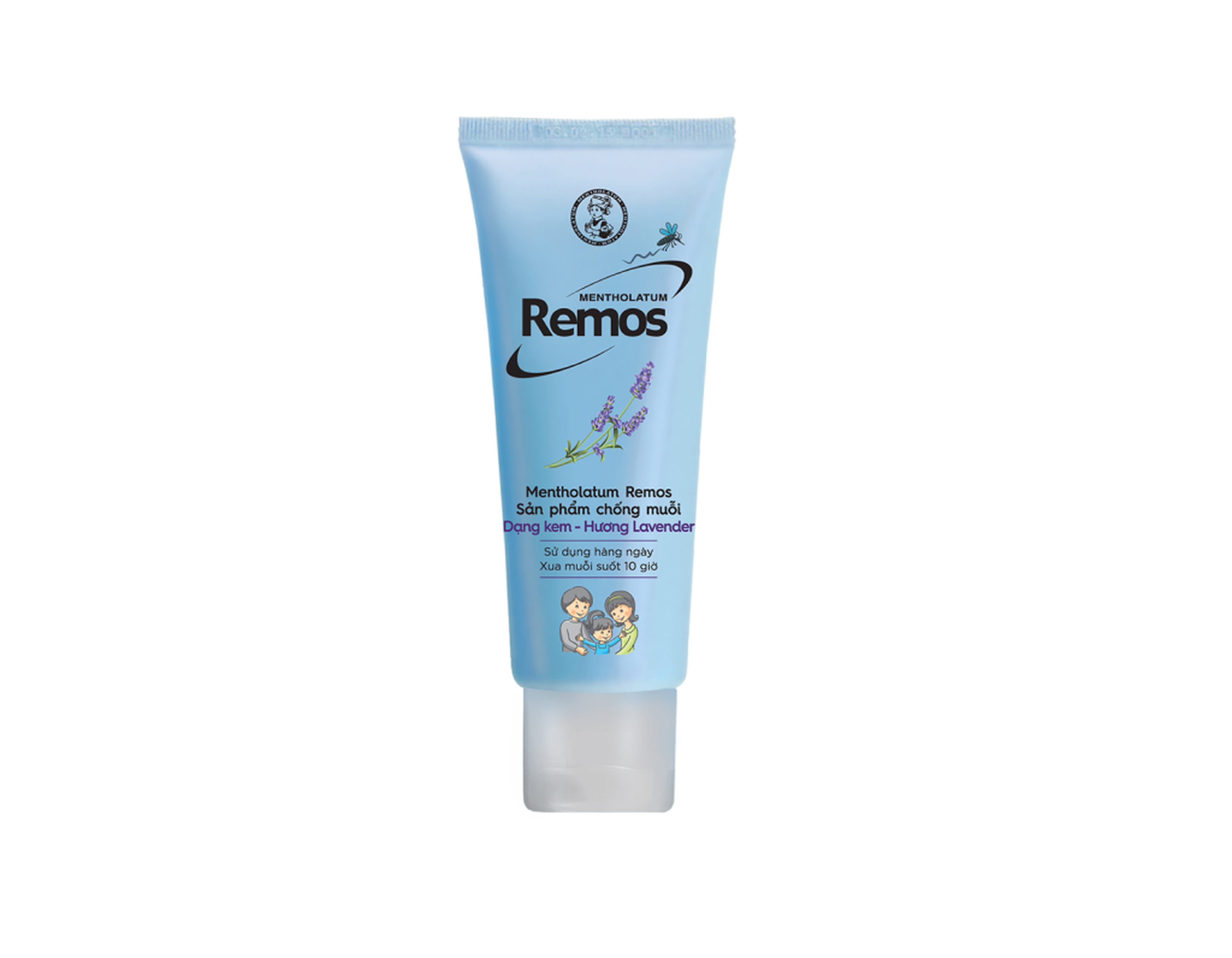 Kem chống muỗi Remos hương Lavender hiệu quả xua muỗi suốt 10 giờ (Tuýp 70g)
