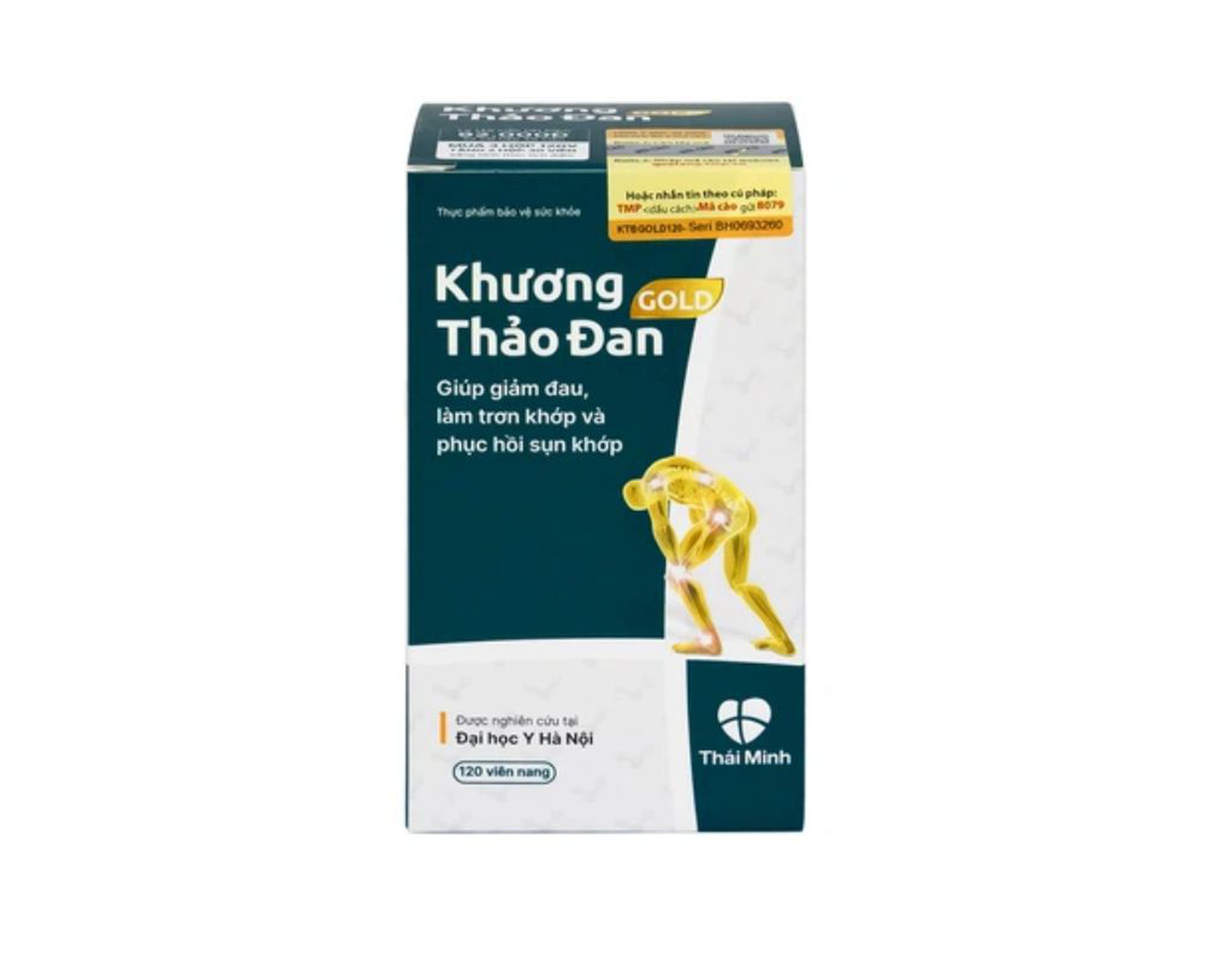 Viên uống Khương Thảo Đan Gold làm trơn khớp và phục hồi sụn khớp (Hộp 120 viên)