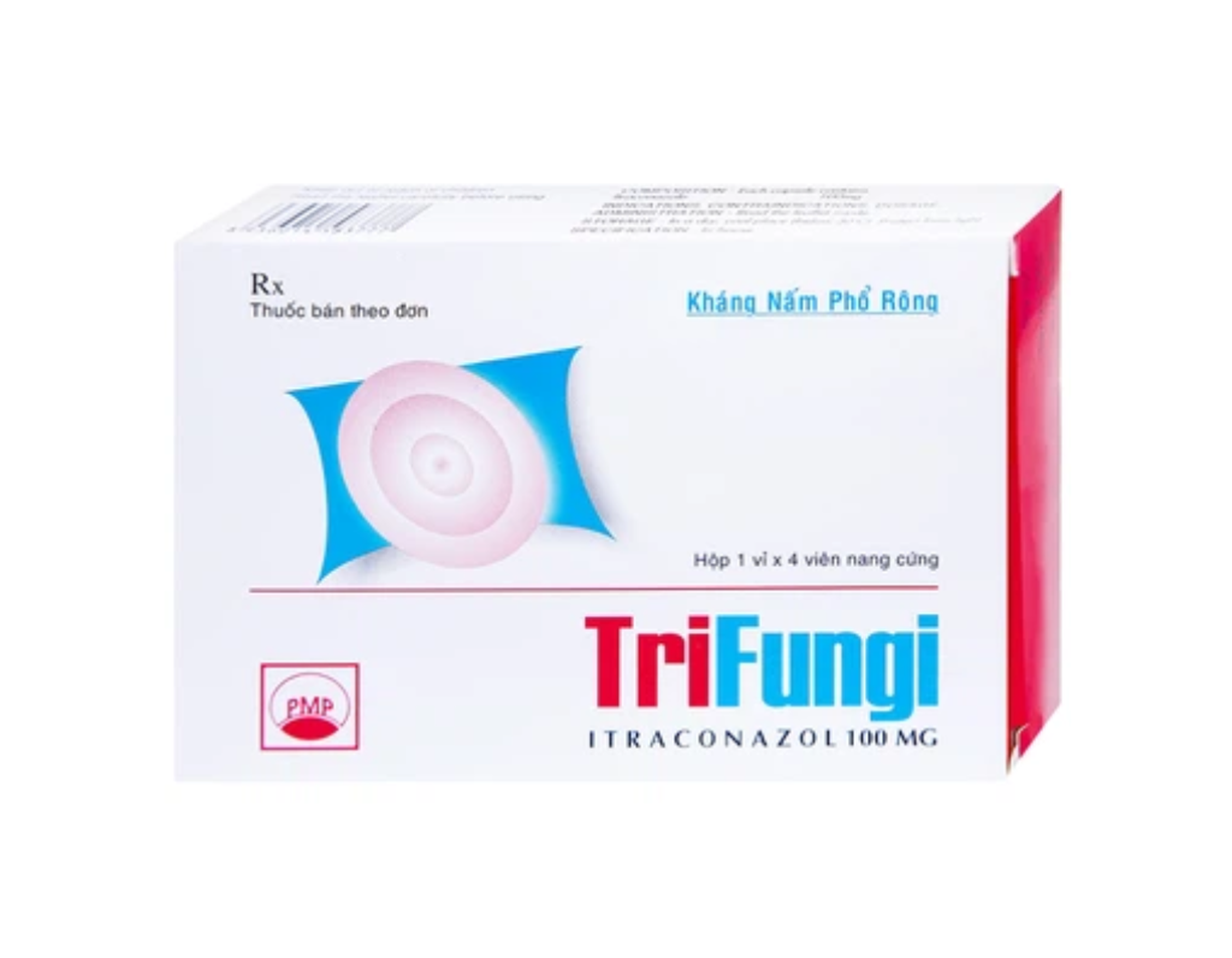 Thuốc Trifungi 100mg điều trị nhiễm nấm candida (Hộp 1 vỉ x 4 viên)