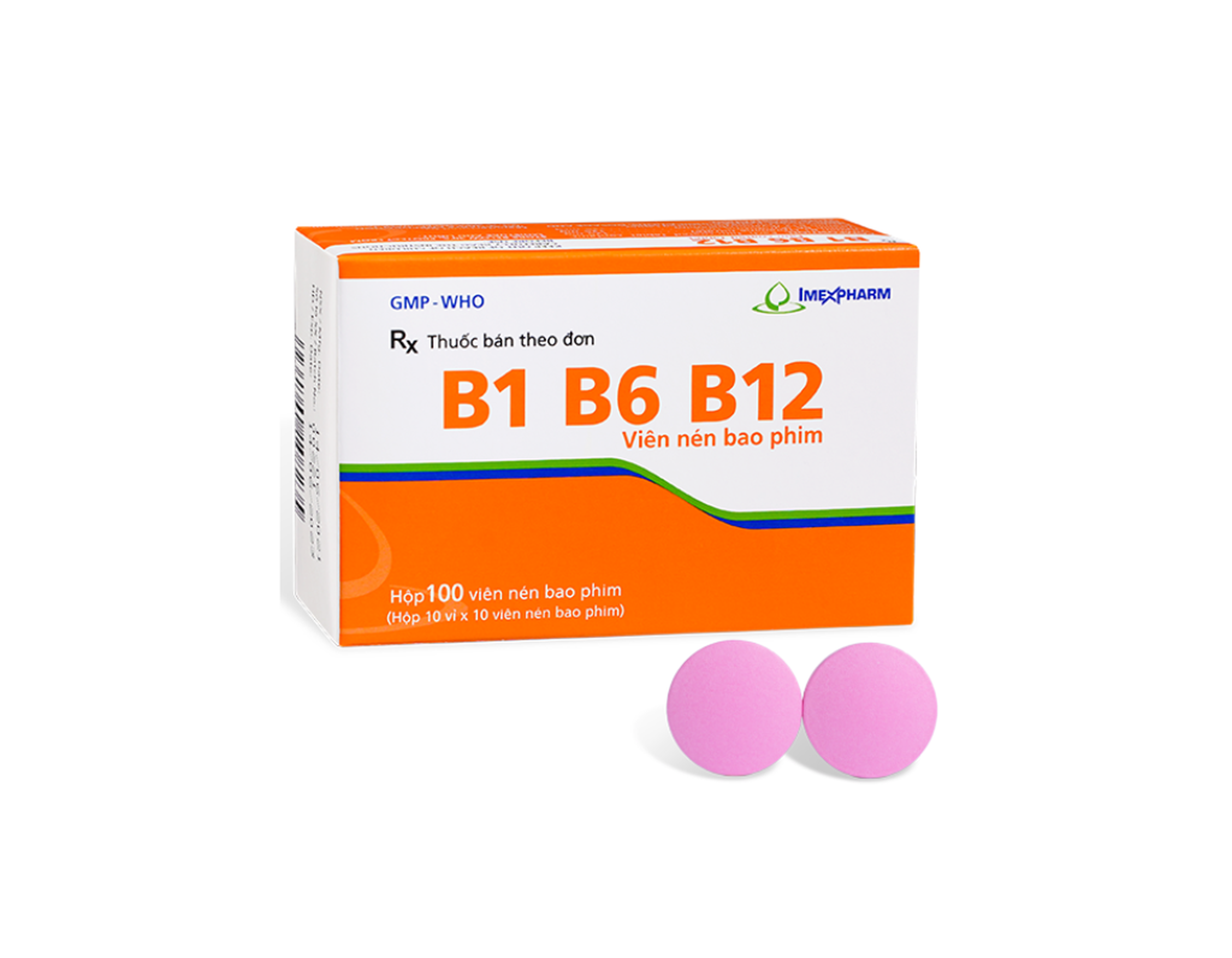Thuốc B1, B6, B12 Imexpharm  bổ sung vitamin  (Hộp 10 vỉ x 10 viên)