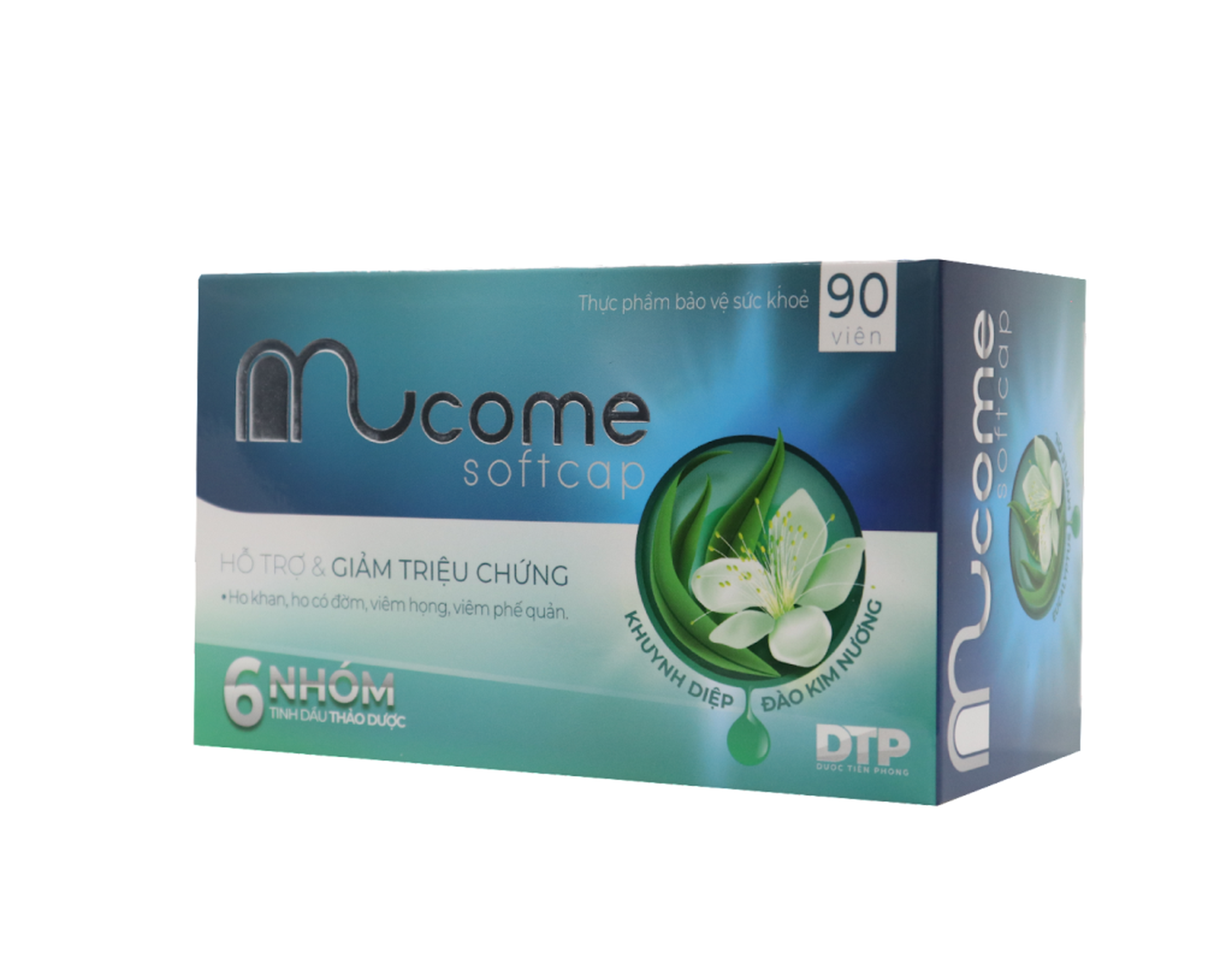 Viên ngậm Mucome SoftCap hỗ trợ giải cảm, giảm ho, đau rát họng (Hộp 6 vỉ  x 15 viên)
