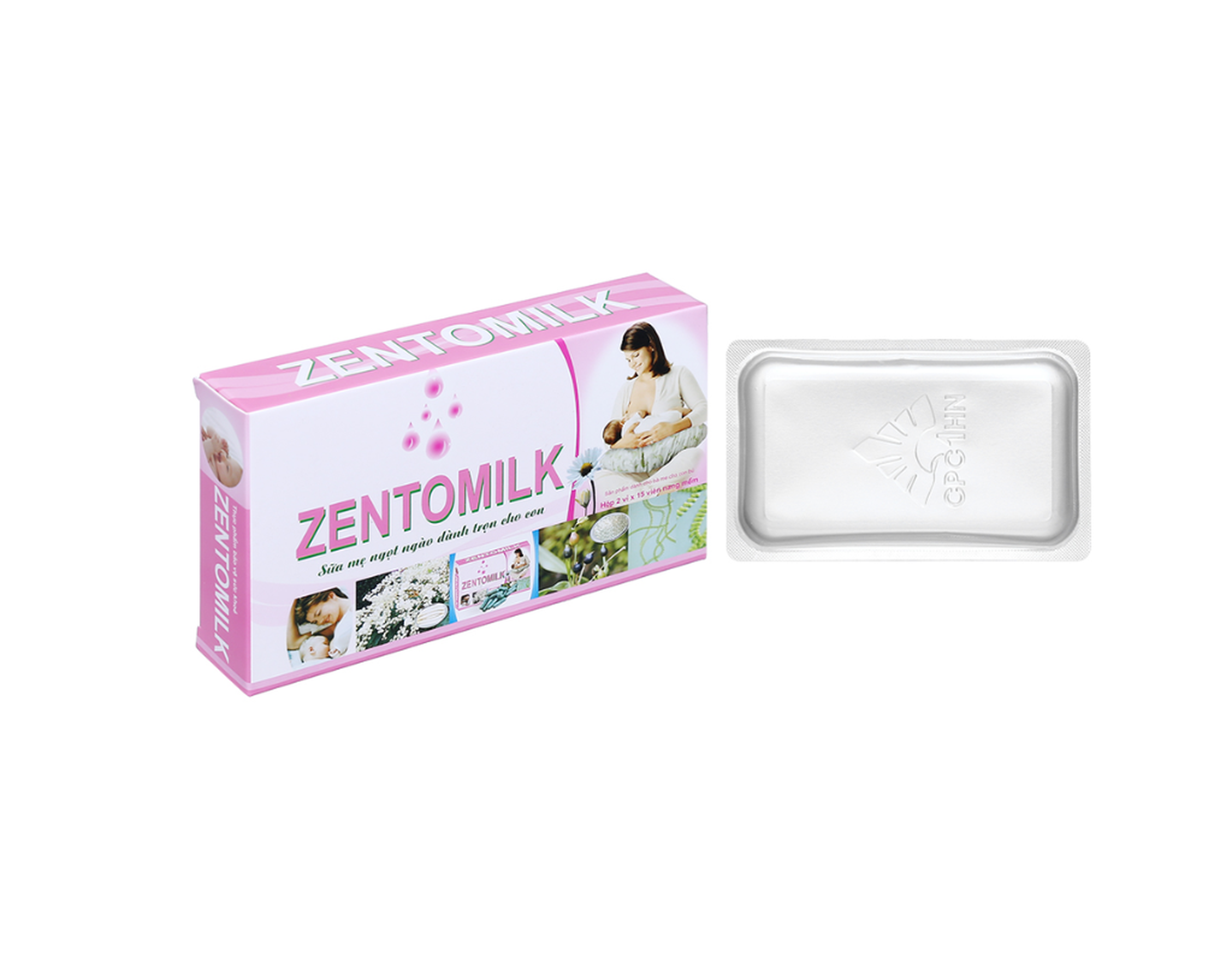 Viên uống Zentomilk hỗ trợ tăng tiết sữa (Hộp 2 vỉ x 15 viên)