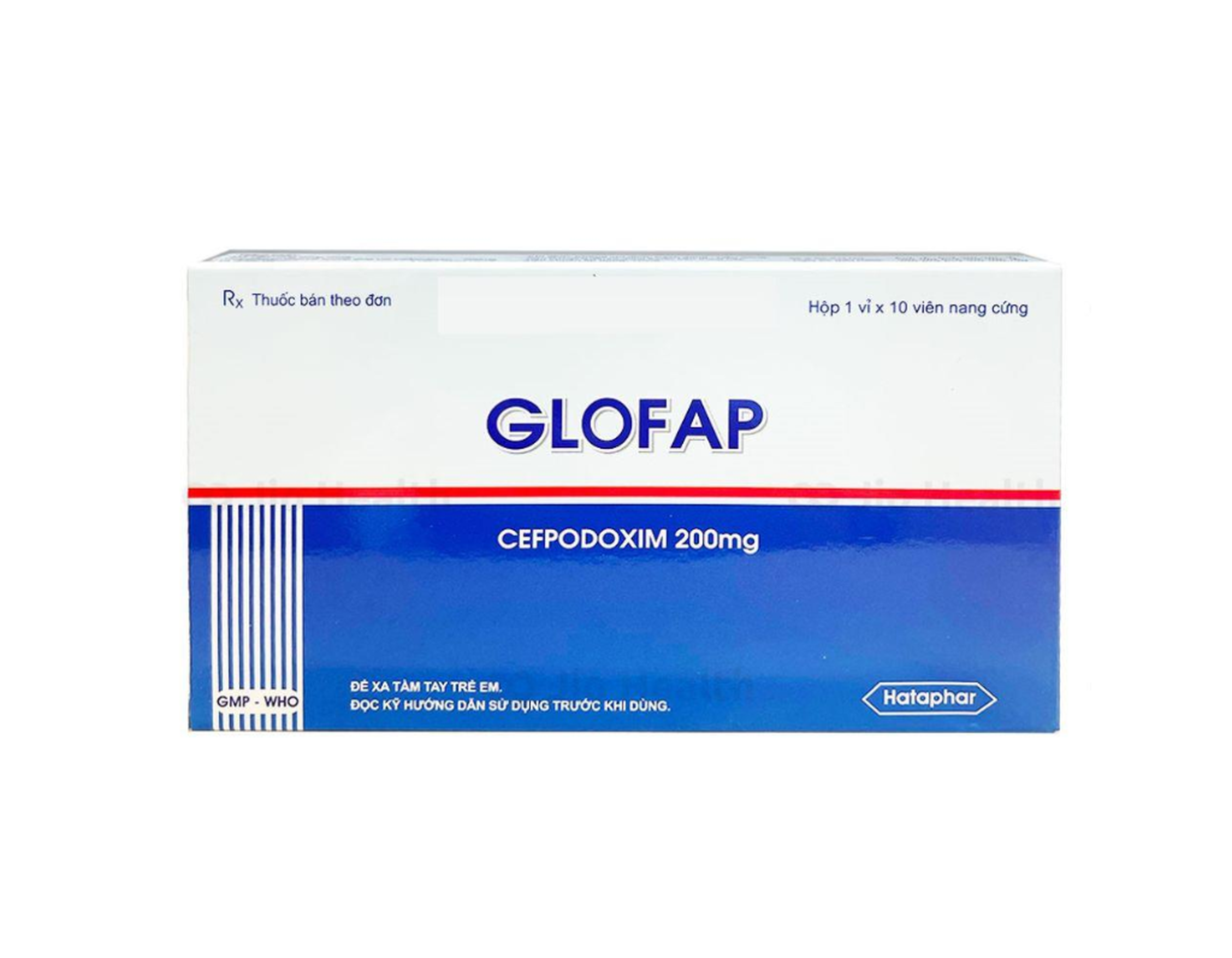 Thuốc Glofap 200mg điều trị nhiễm khuẩn đường hô hấp (Hộp 1 vỉ x 10 viên)