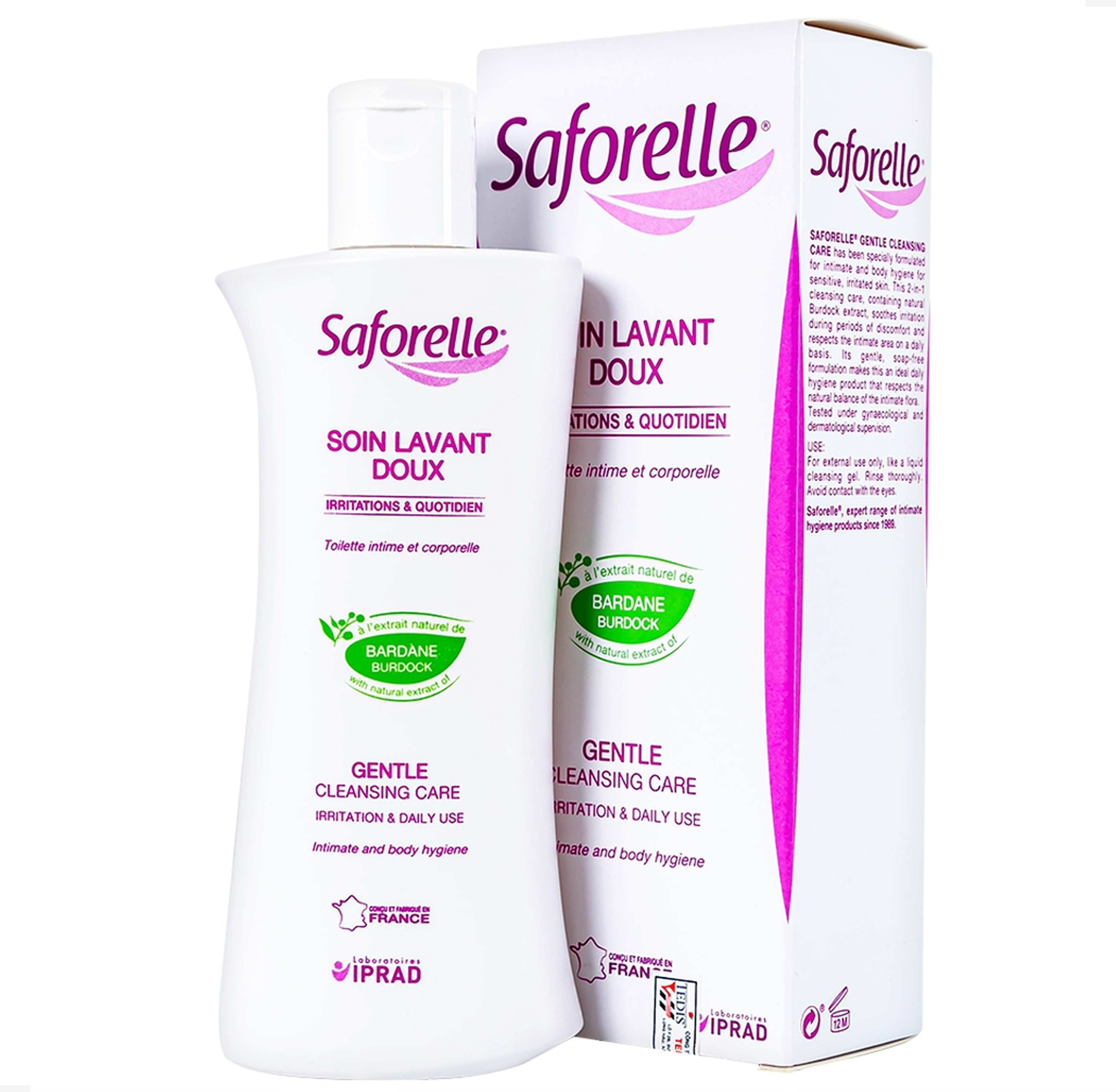 Dung dịch vệ sinh vùng kín Saforelle Gentle Cleansing Care Gel an toàn cho mọi làn da (Chai 250ml)