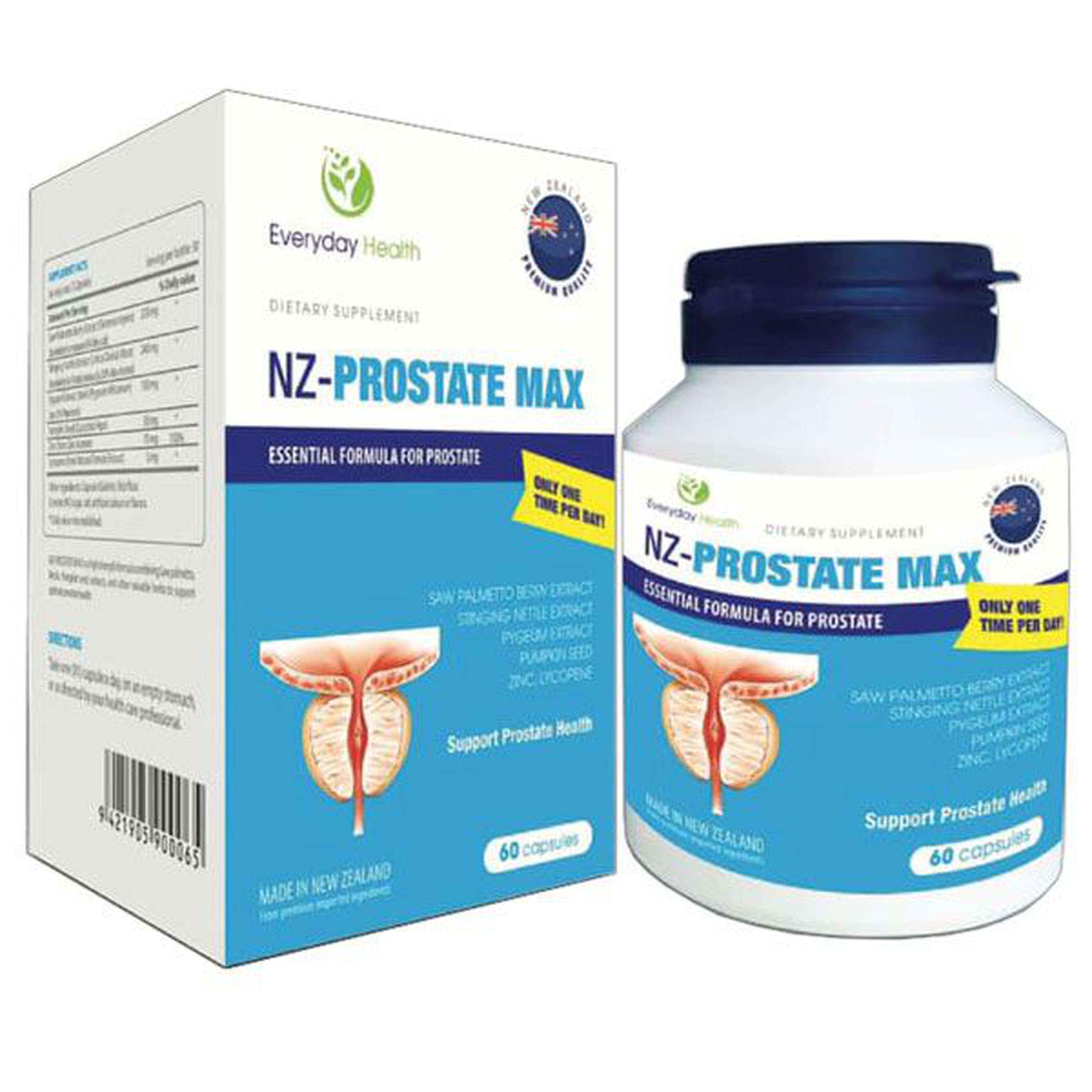 Viên uống NZ-Prostate Max hỗ trợ giảm u xơ, phì đại tiền liệt tuyến (Hộp 1 lọ 60 viên)