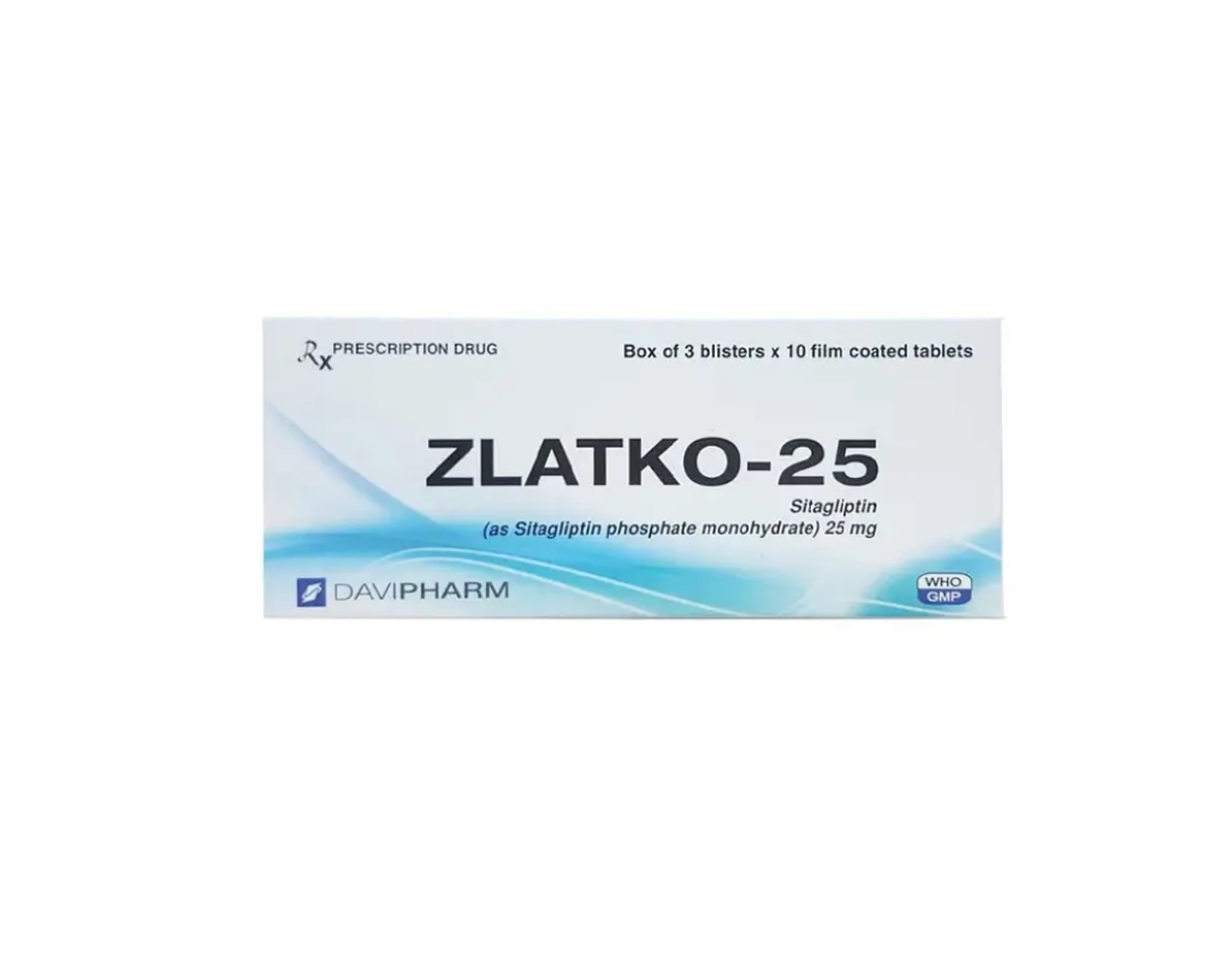 Thuốc Zlatko-25 giúp kiểm soát mức đường huyết (Hộp 3 vỉ x 10 viên)