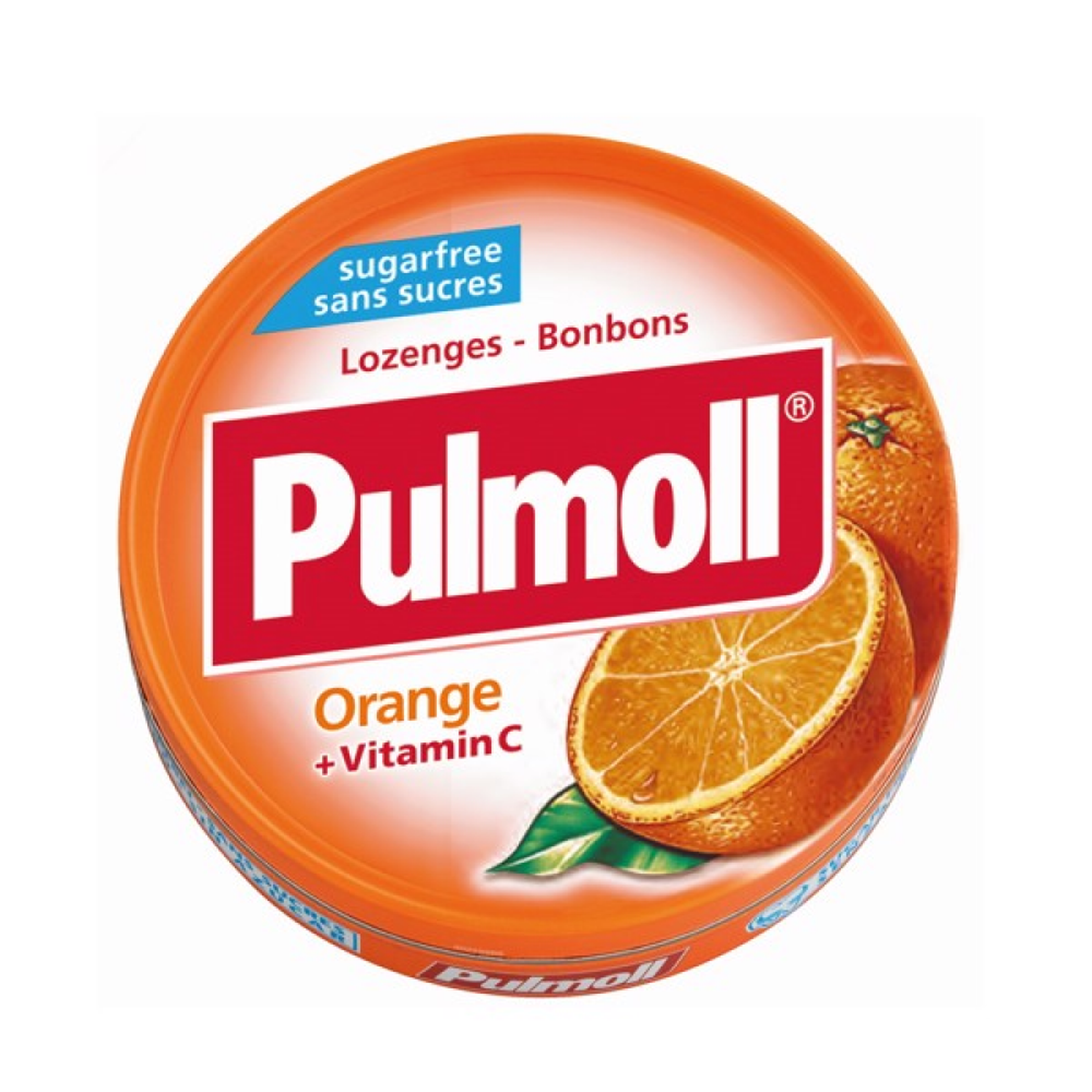 Kẹo ngậm Pulmoll Orange + Vitamin C không đường làm dịu họng và giảm ho ( hộp 45g)
