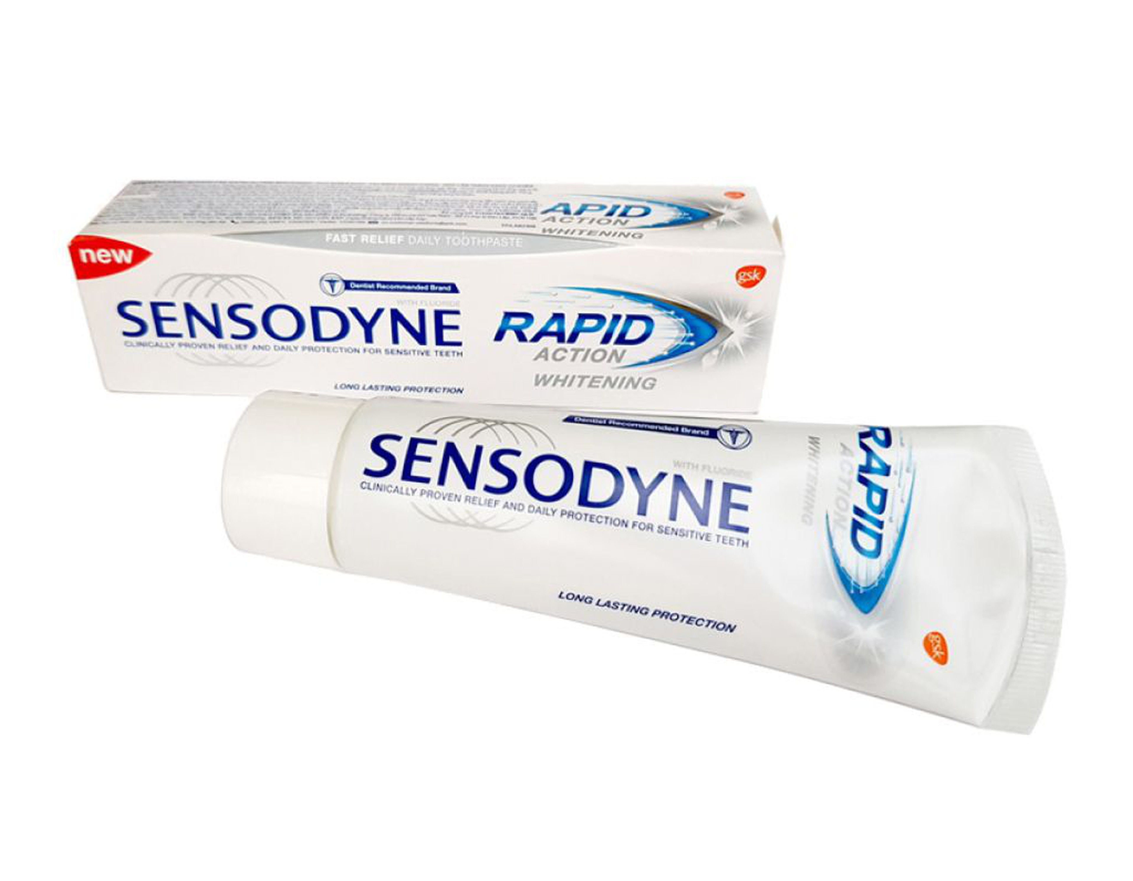 Kem đánh răng Sensodyne Rapid Action Whitening giảm ê buốt & làm sáng răng (tuýp 100g )