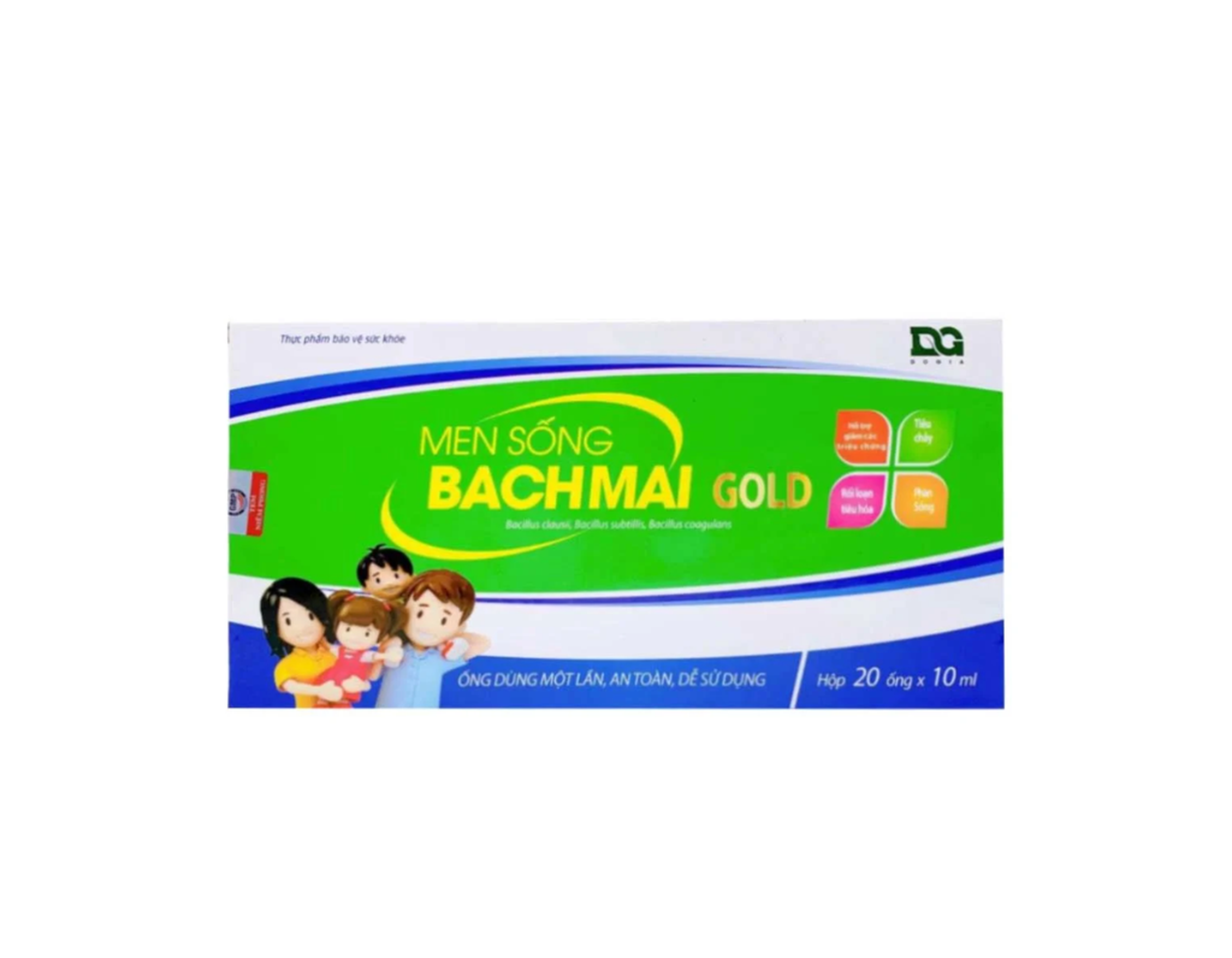 Men sống Bạch Mai Gold bổ sung lợi khuẩn, cân bằng hệ vi sinh đường ruột (Hộp 4 vỉ x 5 ống)