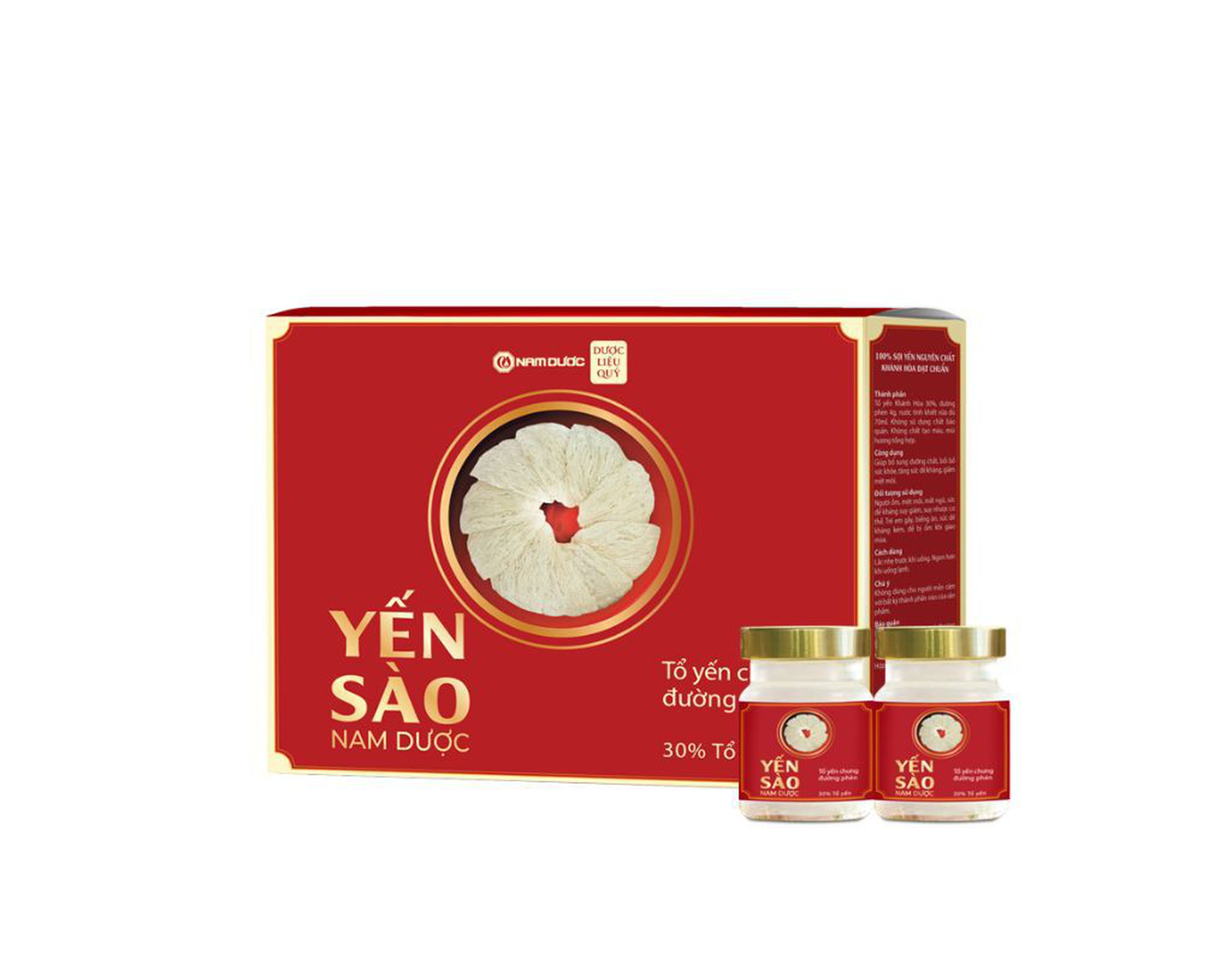 Yến sào Nam Dược chưng đường phèn bổ sung dưỡng chất cho cơ thể (Hộp 6 lọ * 70ml)