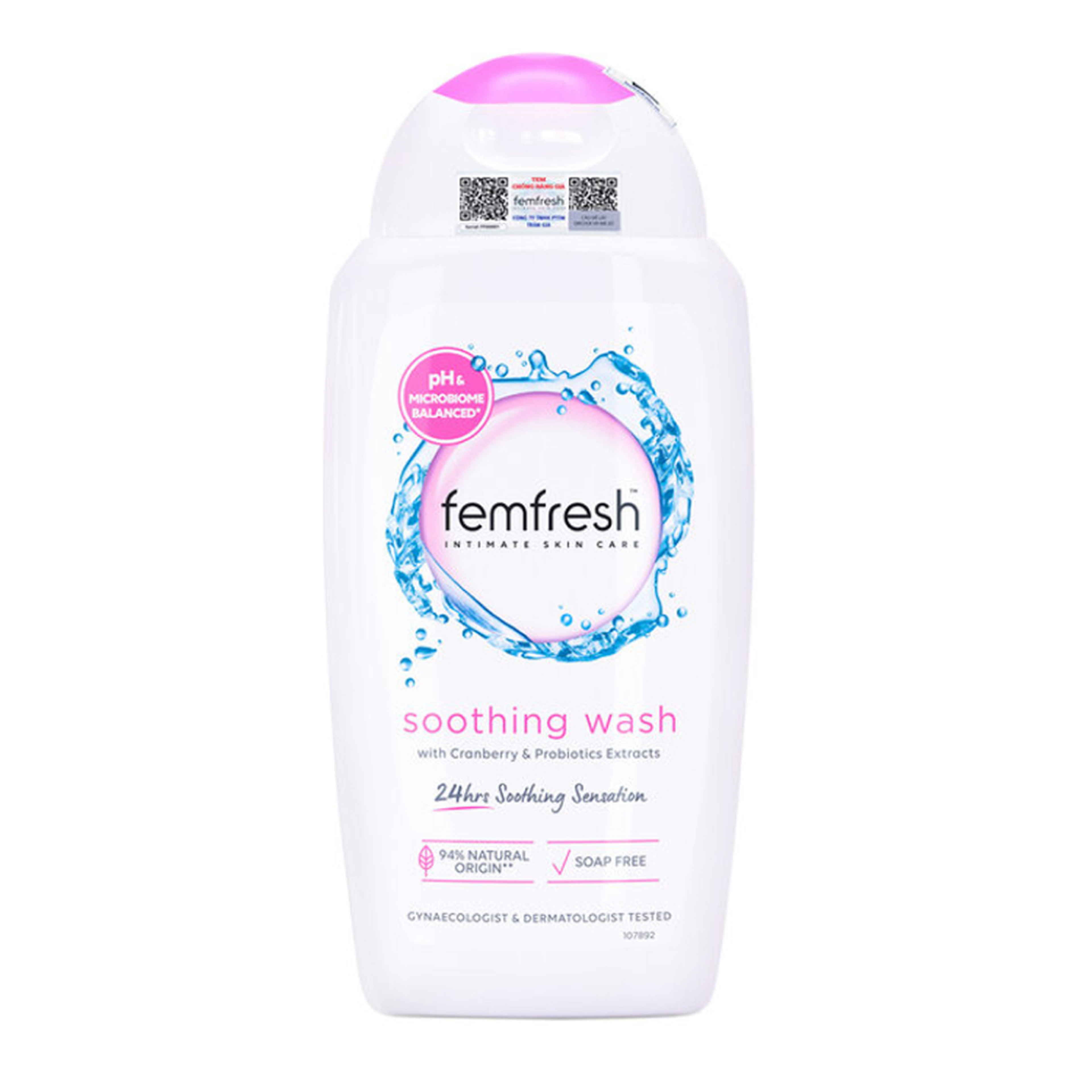 Dung dịch vệ sinh phụ nữ Femfresh Soothing Wash làm sạch vùng kín (Chai 250ml)
